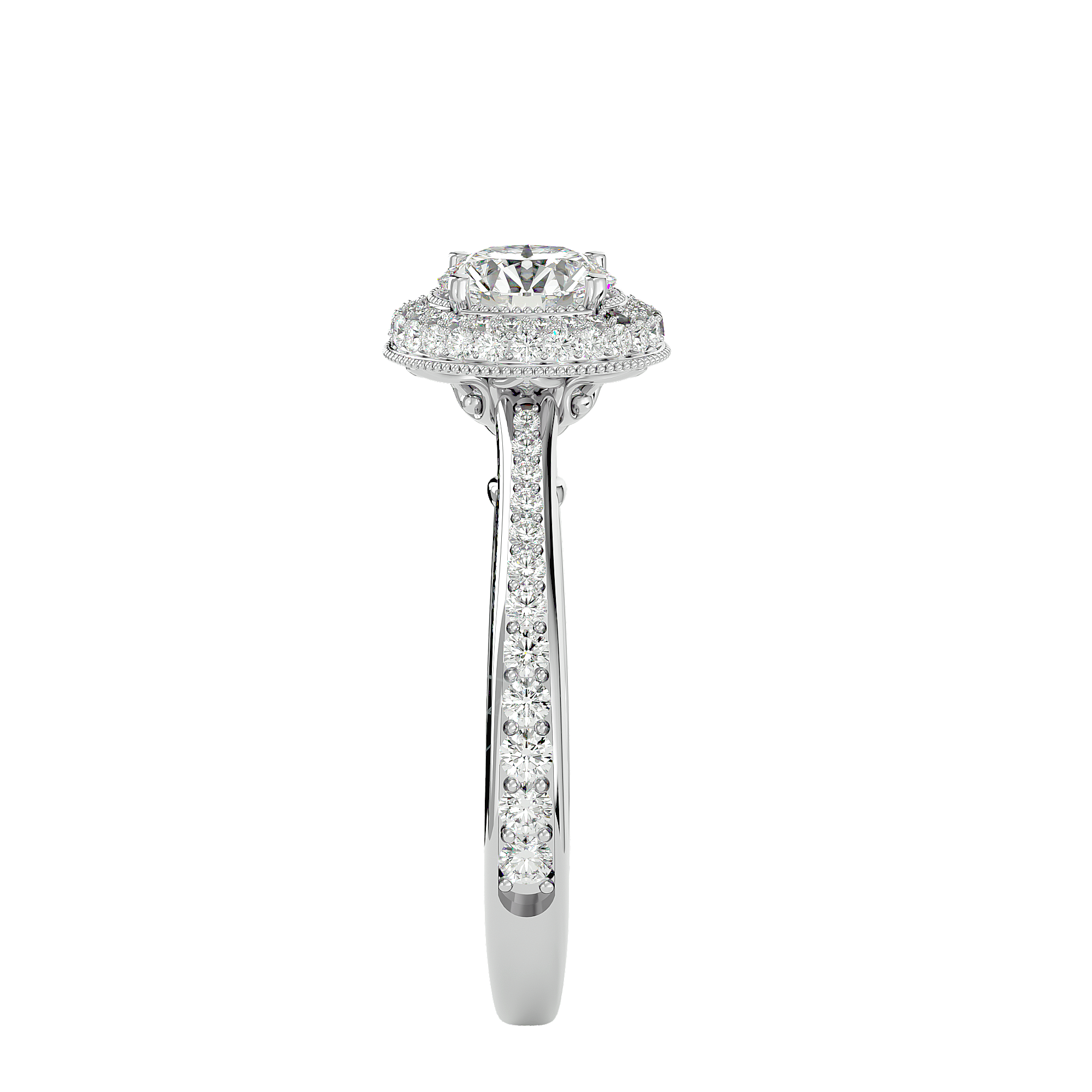 1.59 Carat H Color VS1 Clarity Diamond Studded Natural Diamond Ring.