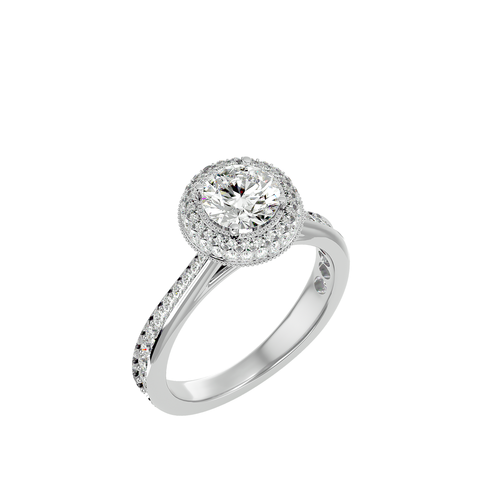 1.59 Carat H Color VS1 Clarity Diamond Studded Natural Diamond Ring.