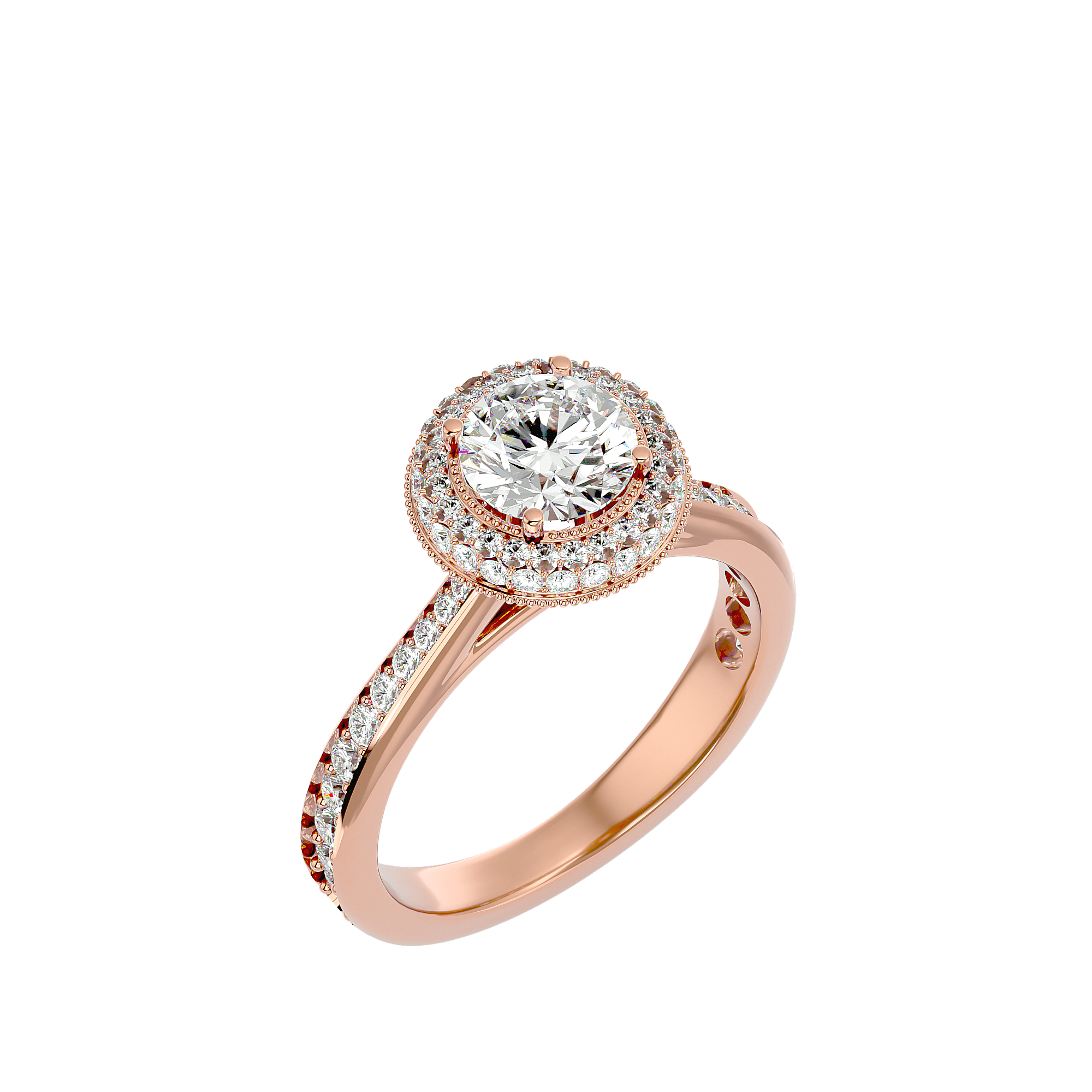 1.59 Carat H Color VS1 Clarity Diamond Studded Natural Diamond Ring.