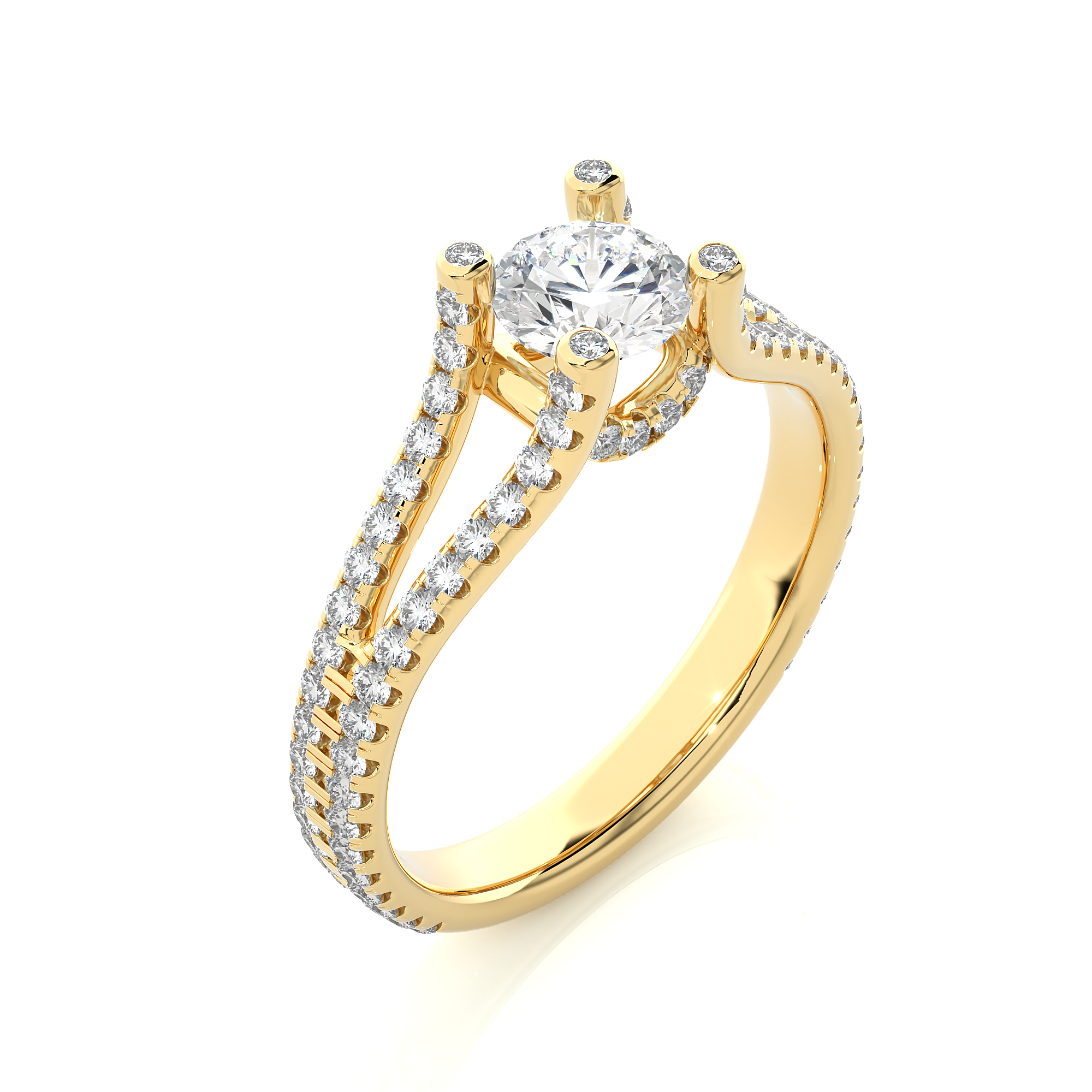 1.08 Carat G Color VS1 Clarity Diamond Studded Natural Diamond Ring.