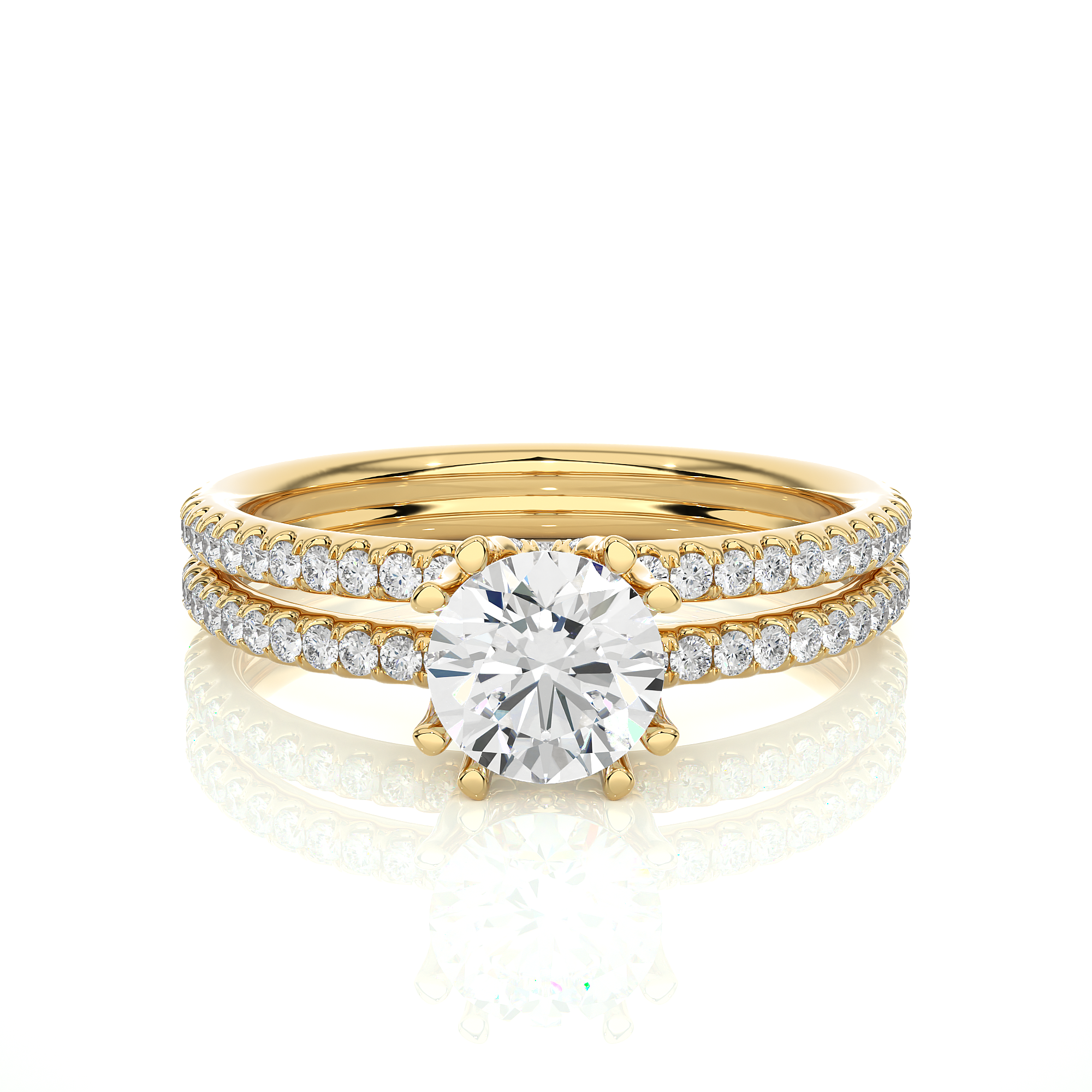 1.32 Carat H Color VS1 Clarity Diamond Studded Natural Diamond Ring.