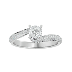 0.86 Carat H Color VS1 Clarity Diamond Studded Natural Diamond Ring