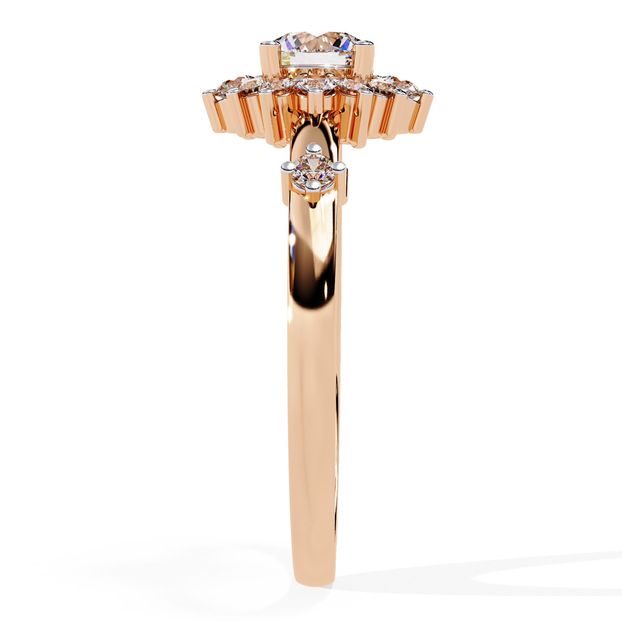 Solitairekart 0.55ct Sunburst Natural Diamond Ring-HI Color, VS-SI Clarity