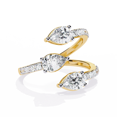 Solitairekart 1.34ct Natural Diamond Lustrous Swirl Ring