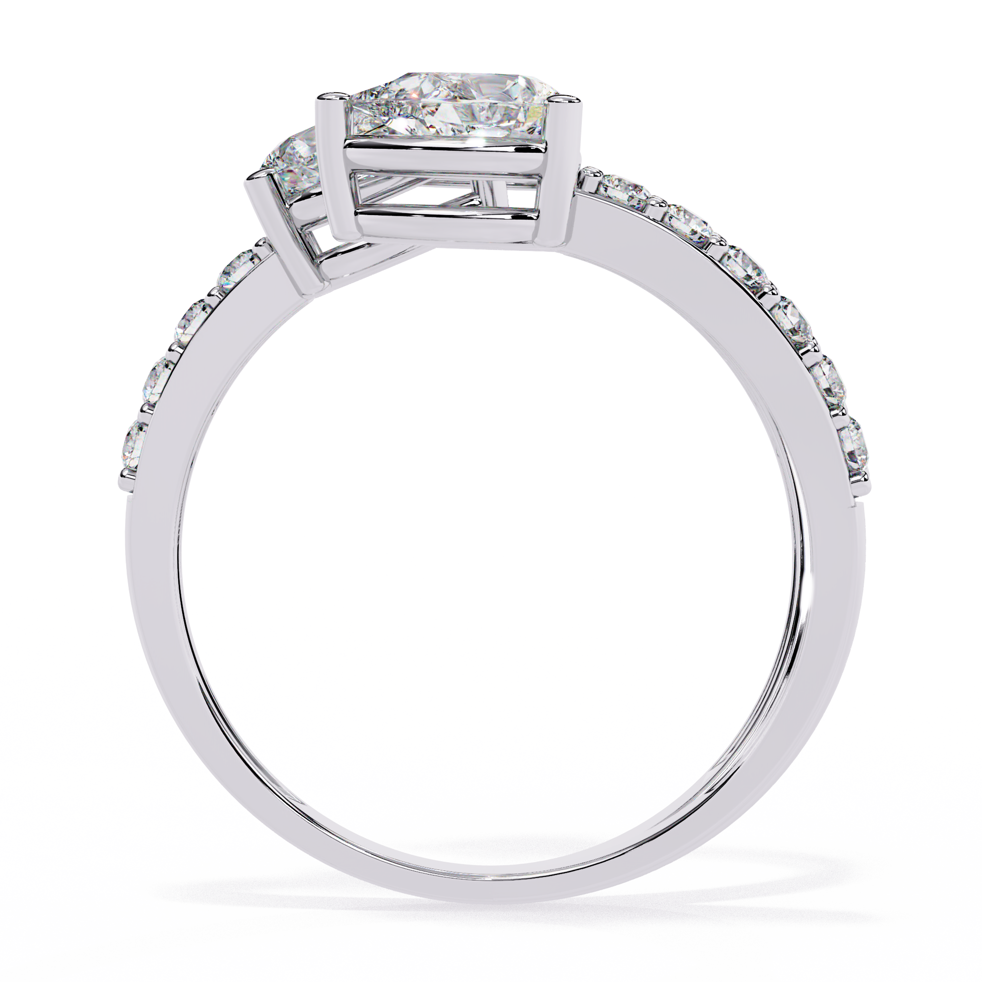 Solitairekart 1.34ct Natural Diamond Lustrous Swirl Ring-HI Color, VS-SI Clarity