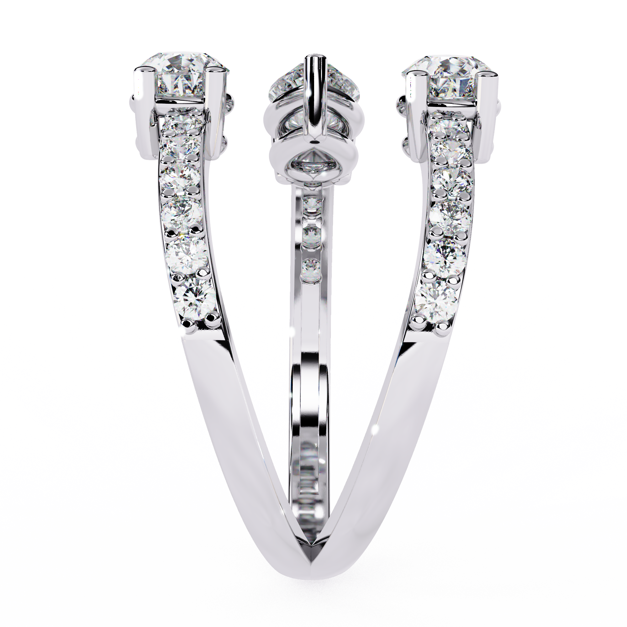 Solitairekart 1.34ct Natural Diamond Lustrous Swirl Ring-HI Color, VS-SI Clarity