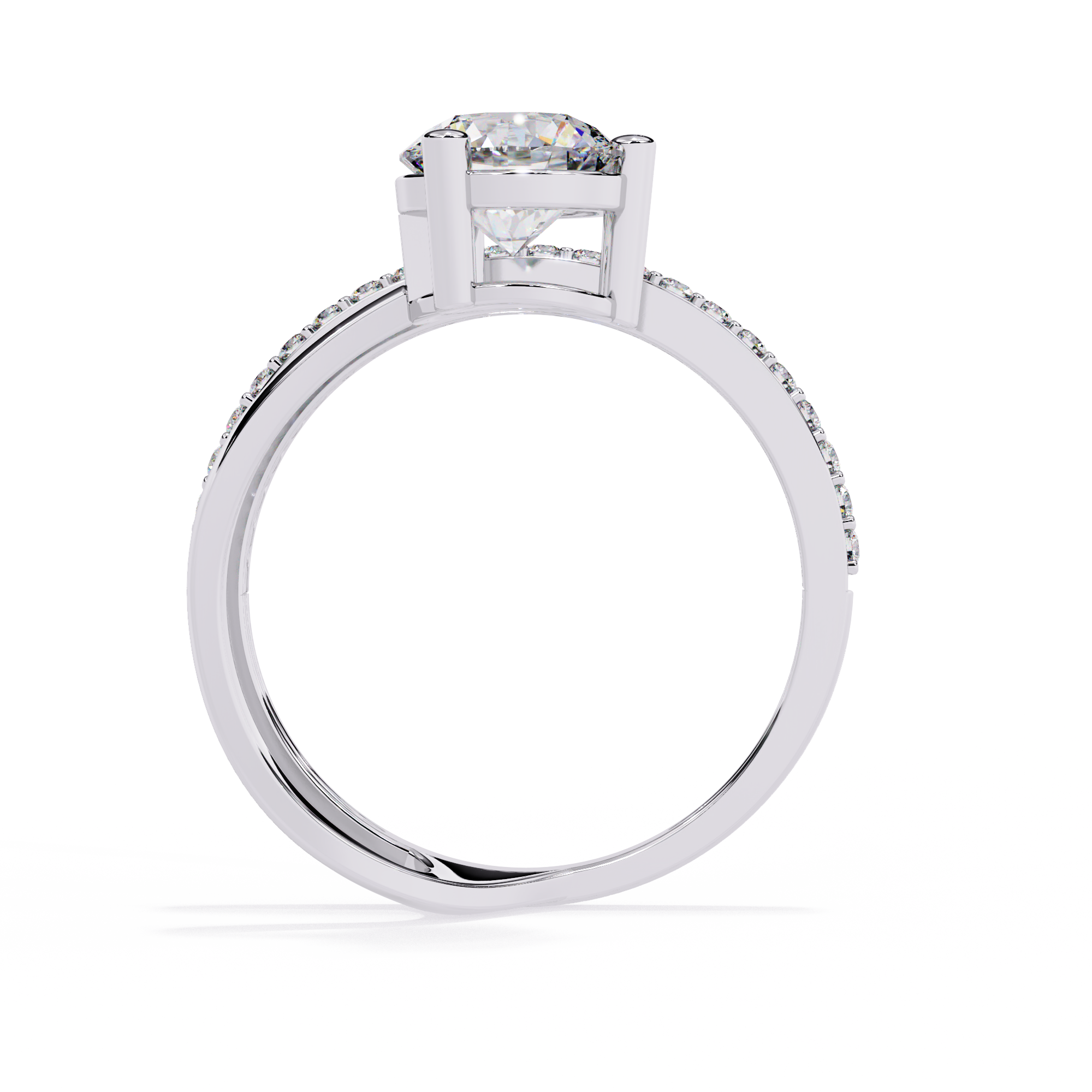 Solitairekart – 1.51ct Lab Grown Diamond Solitaire Bypass Ring in 14K Yellow Gold