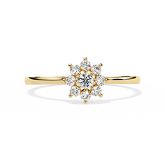 Solitairekart 0.17ct Celestial Bloom Natural Diamond Ring