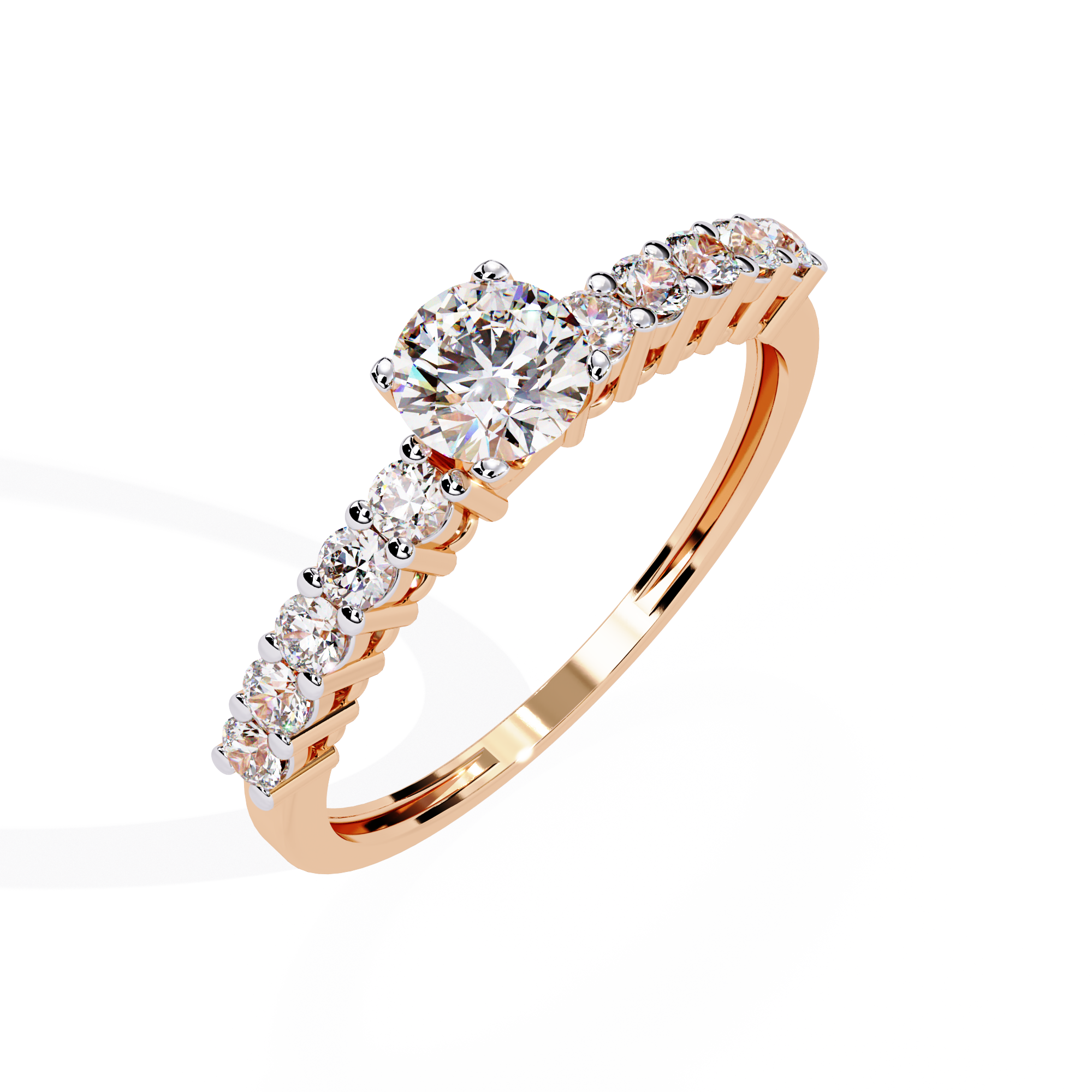 Solitairekart 0.67ct Classic Round Brilliant Natural Diamond Ring-HI Color, VS-SI Clarity