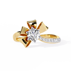 Solitairekart 0.50ct Ribbon Bow Diamond Ring