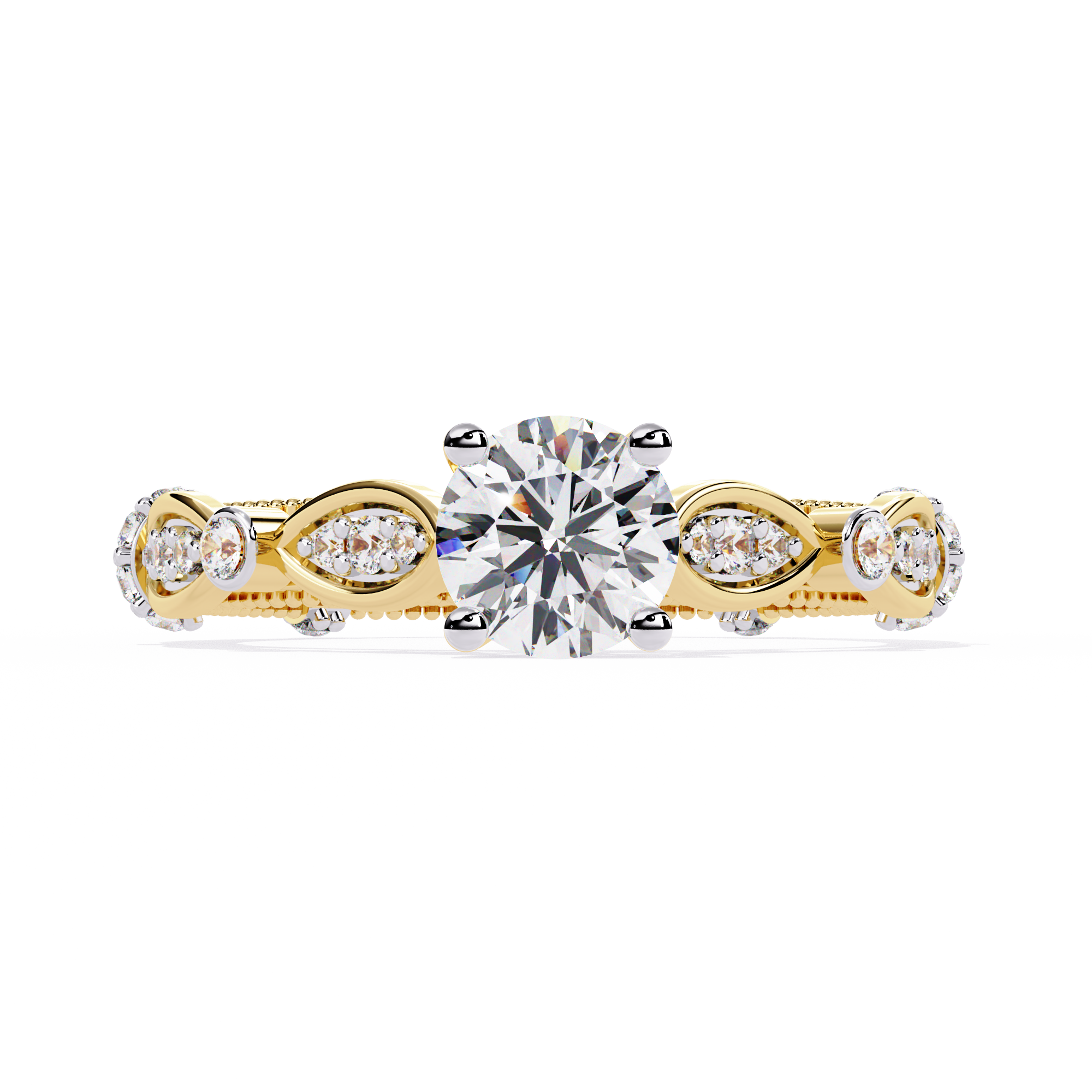 Solitairekart – 0.84 ct Marquise Bezel Lab Grown Diamond Ring – 14K Yellow Gold