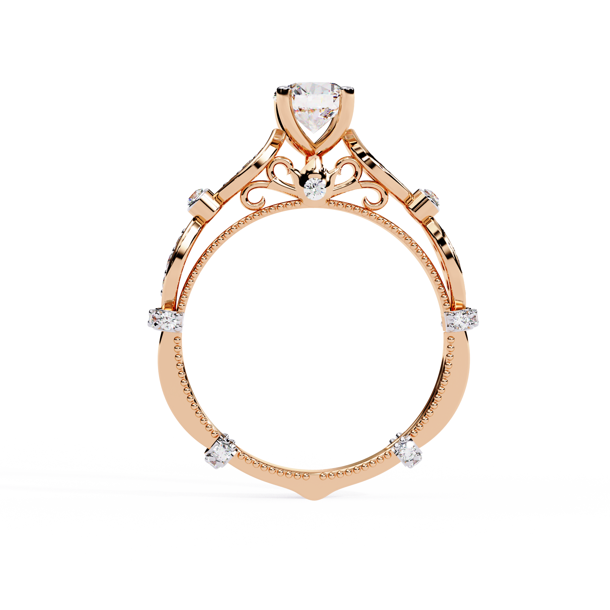 Solitairekart – 0.84 ct Marquise Bezel Lab Grown Diamond Ring – 14K Yellow Gold