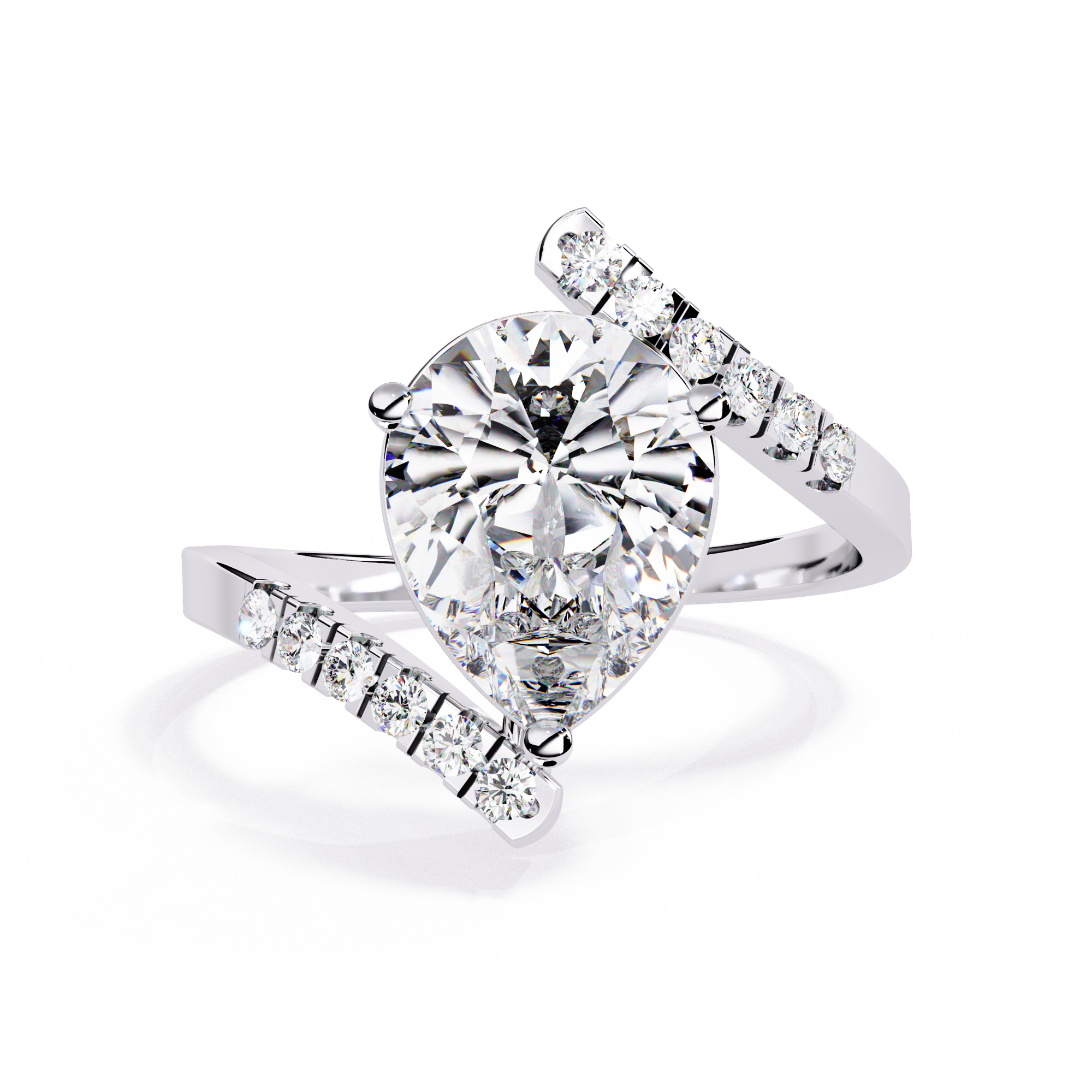 2.81 Ct Fancy Lab Diamond Ring in 14k Gold – Solitairekart