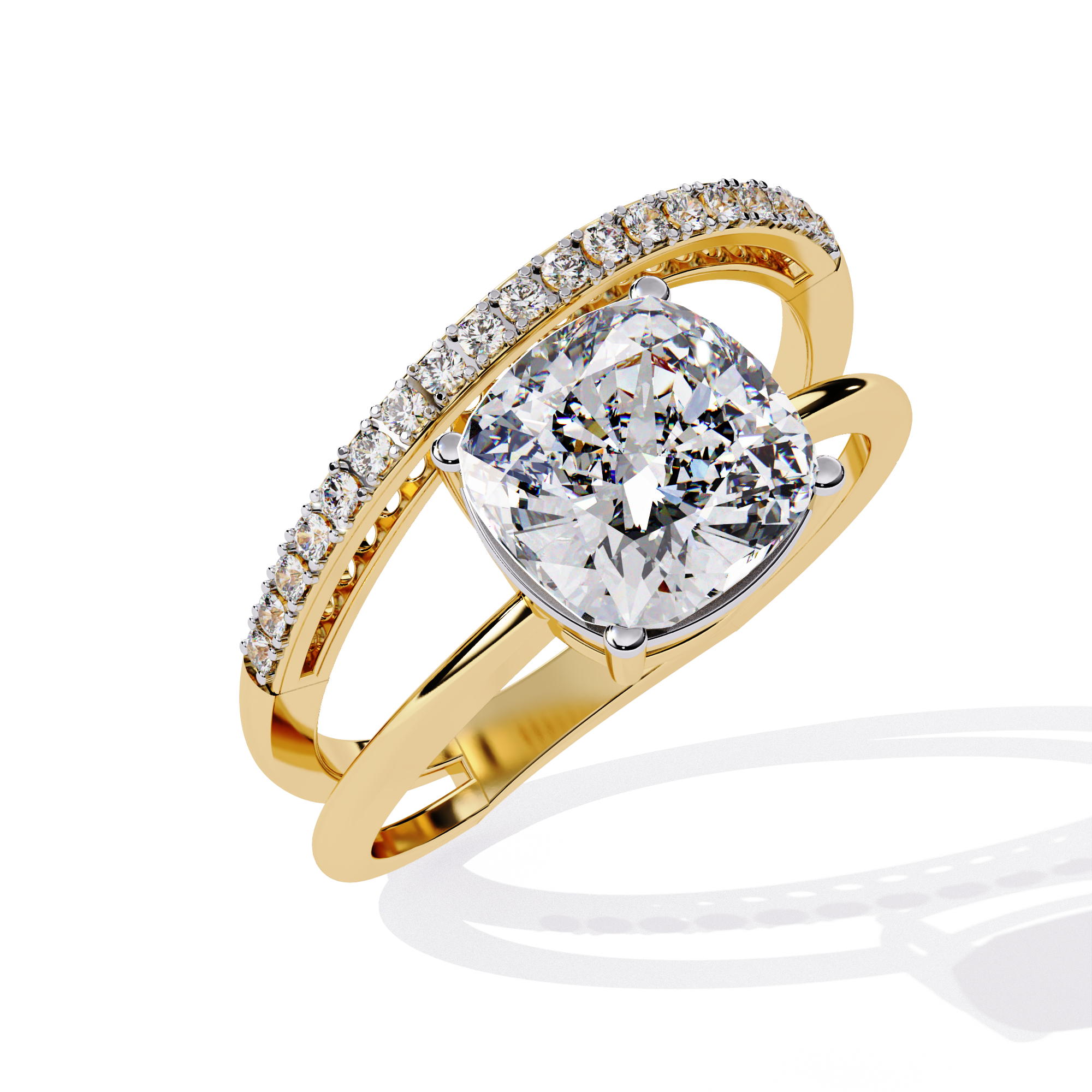 2.41 Ct Solitaire Lab Diamond Ring in 14k Gold – Solitairekart