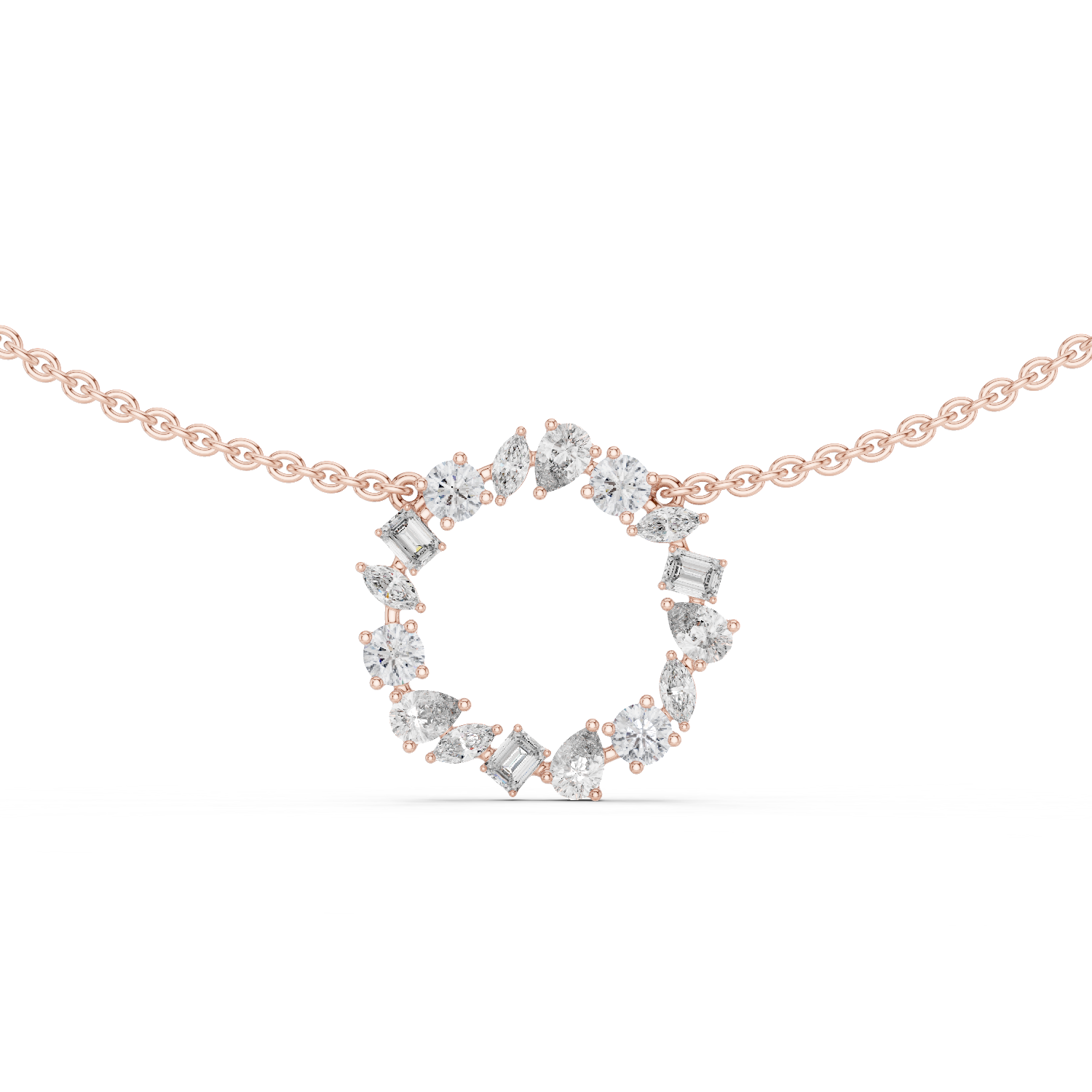 1.7001 Ct EF/VS Multi-Shape Diamond Pendant