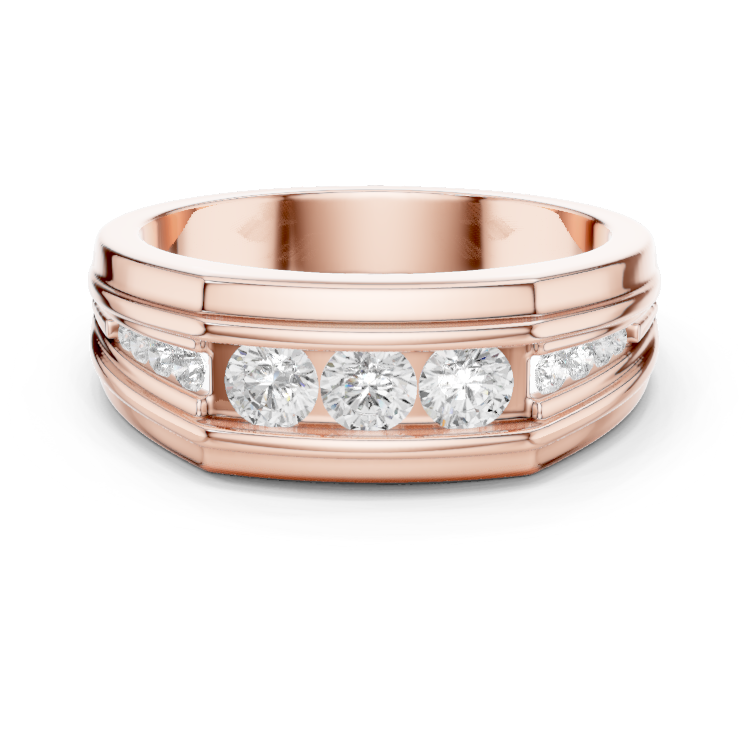 Natural Diamond Men’s Ring – 0.585ct GH/VS Signature Luxury