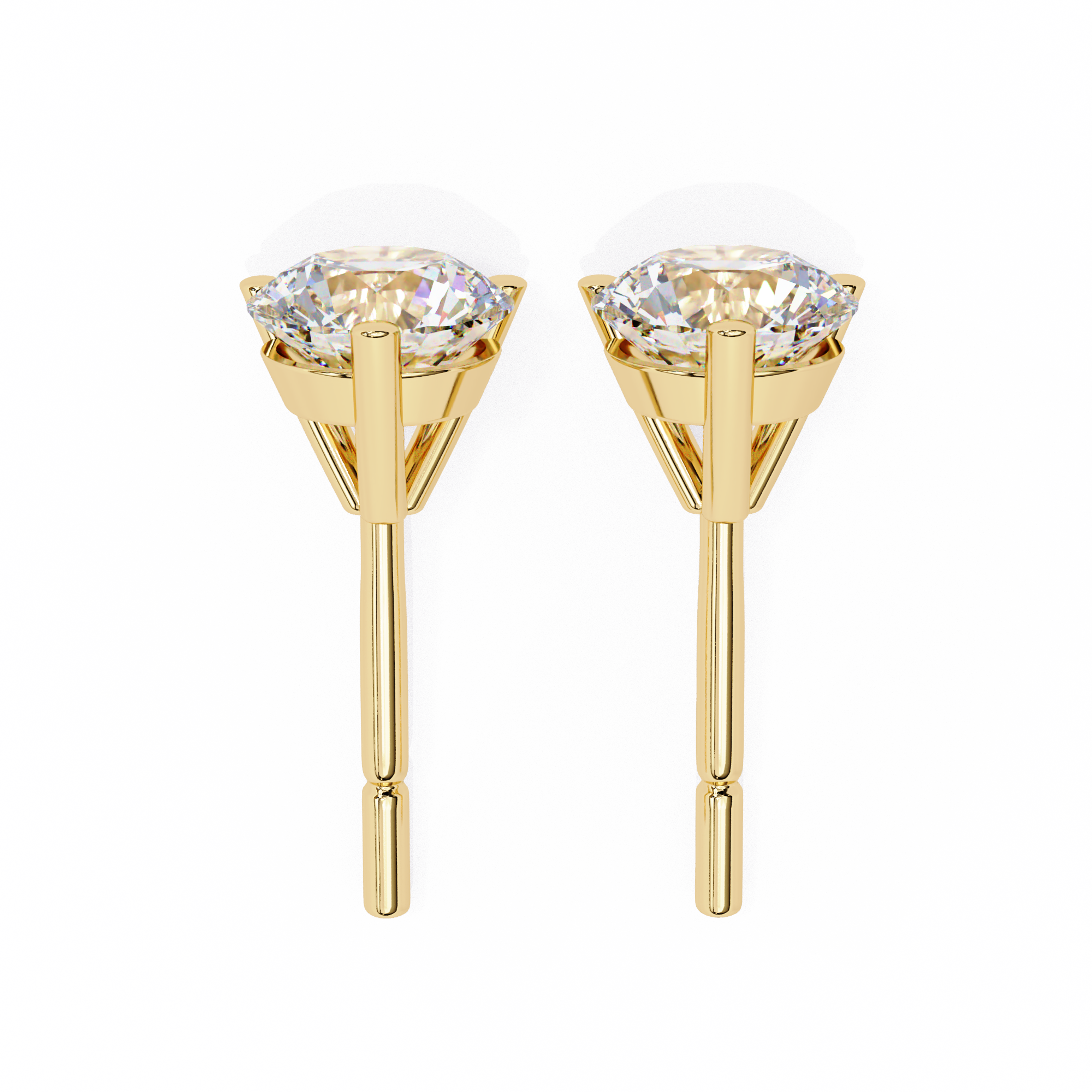 2.57ct Round Diamond Stud Earrings – Solitairekart