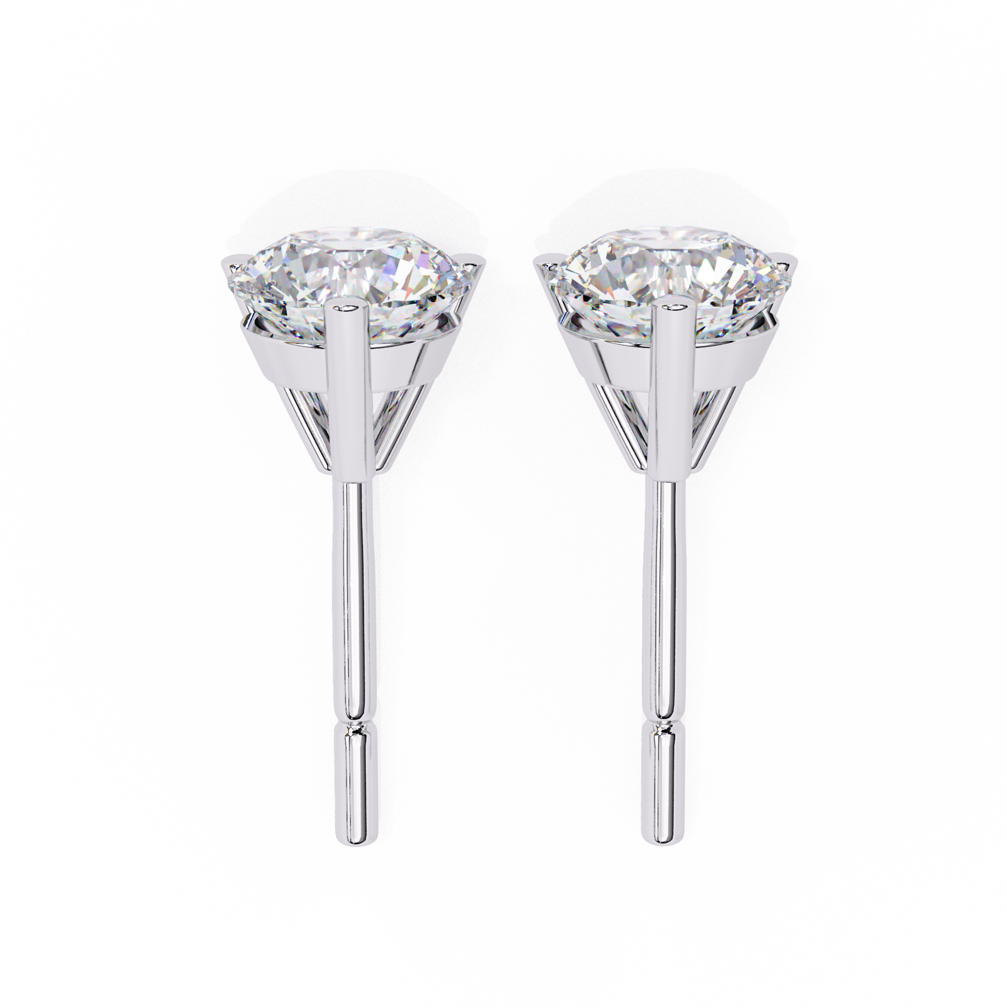 2.57ct Round Diamond Stud Earrings – Solitairekart