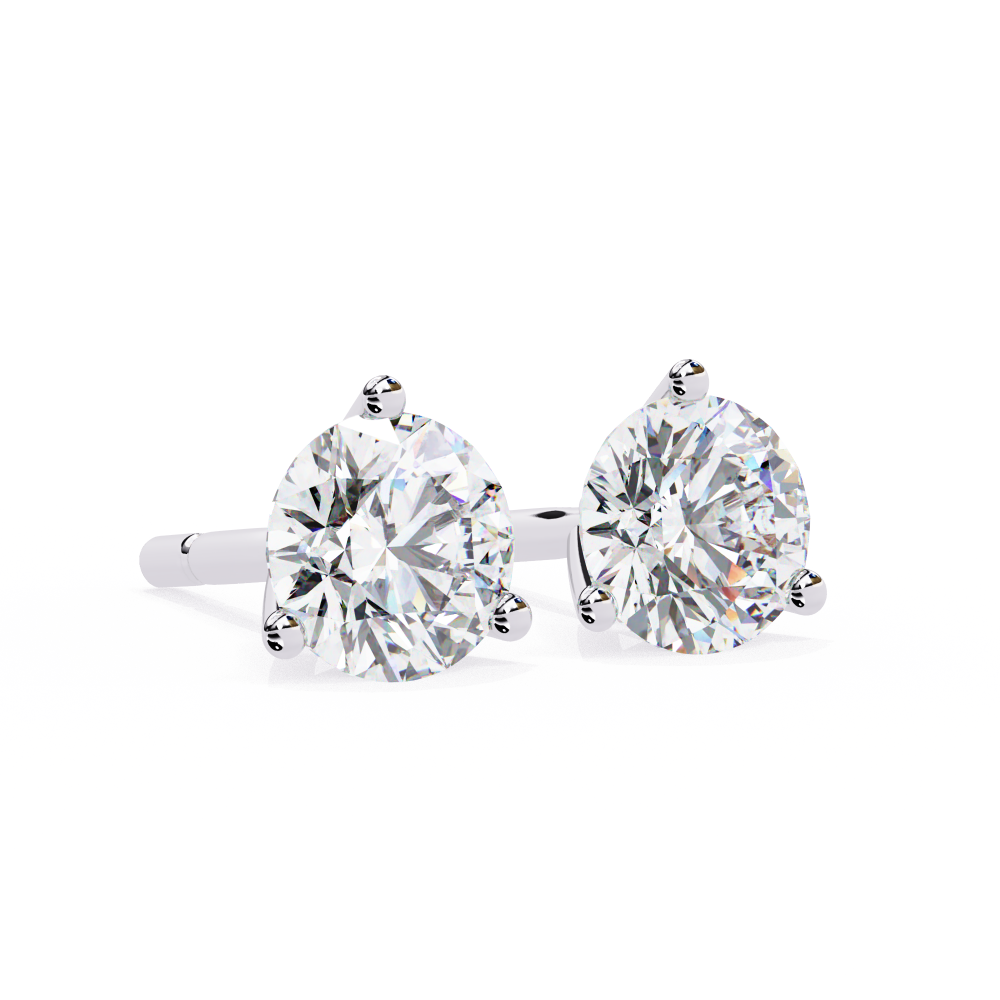 2.57ct Round Diamond Stud Earrings – Solitairekart
