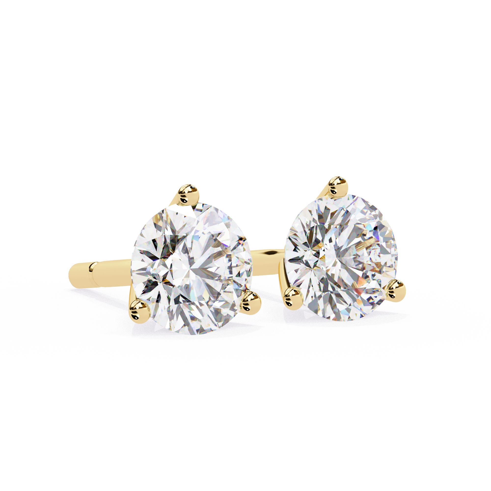 Pure Brilliance 2.57ct E Color VS1 Clarity Round Lab-Grown Diamond Studs  Earrings