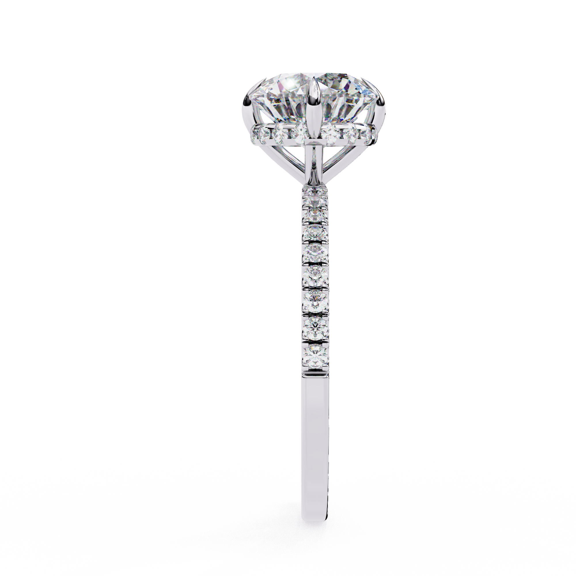 2.66 CT Round Shape Lab Diamond Engagement Ring – E Color, VVS2 Clarity
