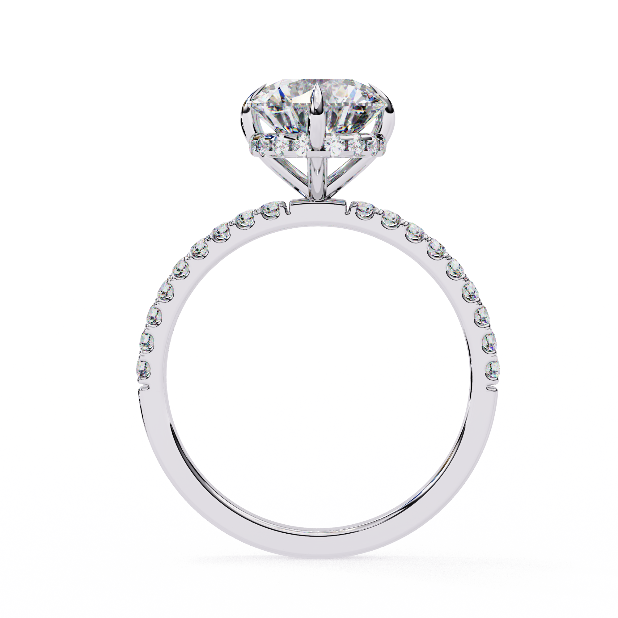 Solitairekart 2.67ct Round Cut Natural Diamond Ring - H Color, VS1 Clarity