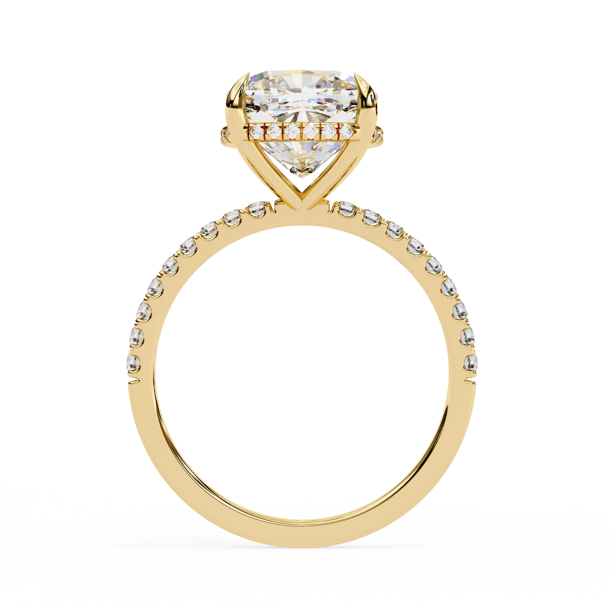 Luxury 3.53 Carat F/VS1 Cushion Lab Grown Diamond Engagement Ring