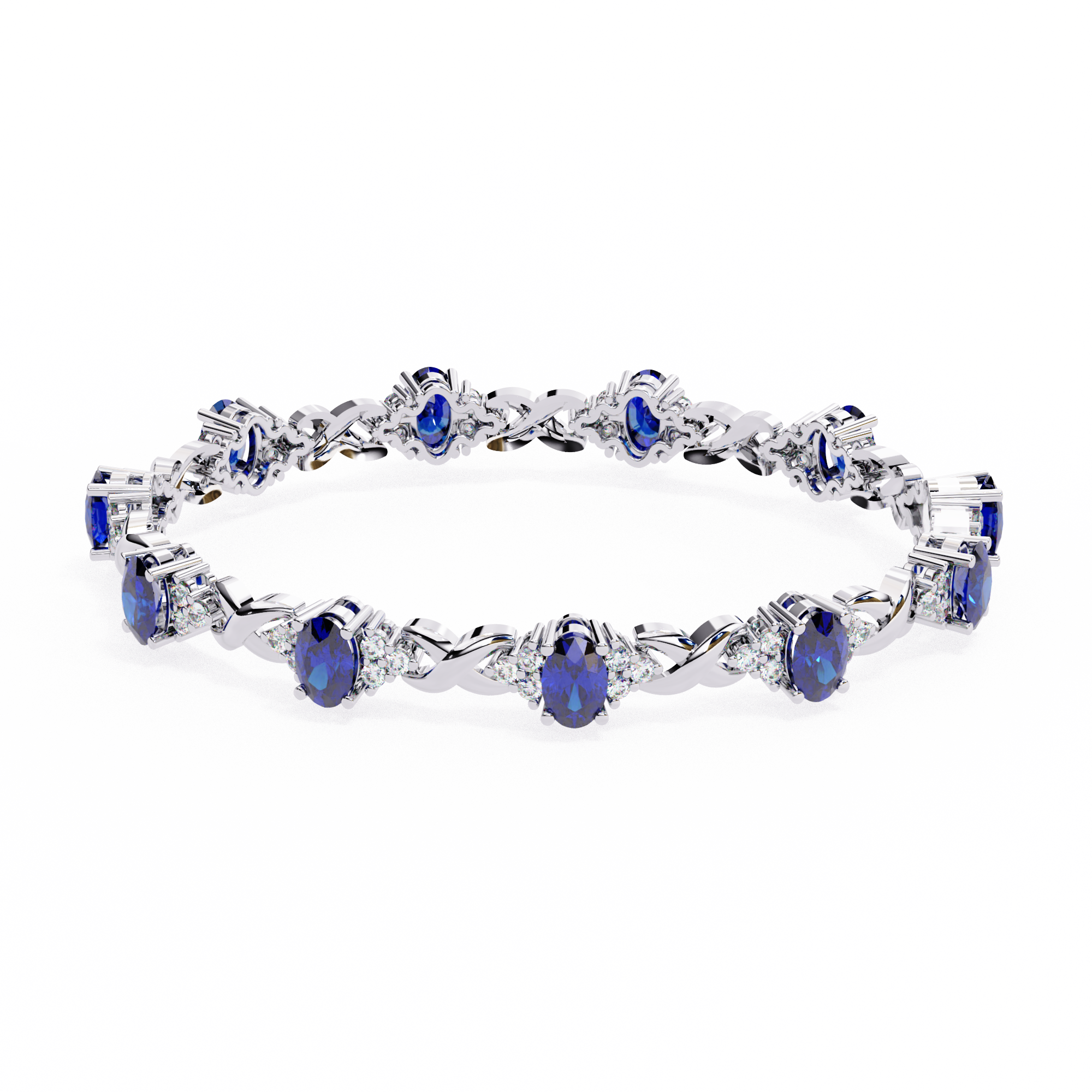 Solitairekart 5.26ct Natural Diamond Celestial Bloom Bracelet-HI Color, VS-SI Clarity