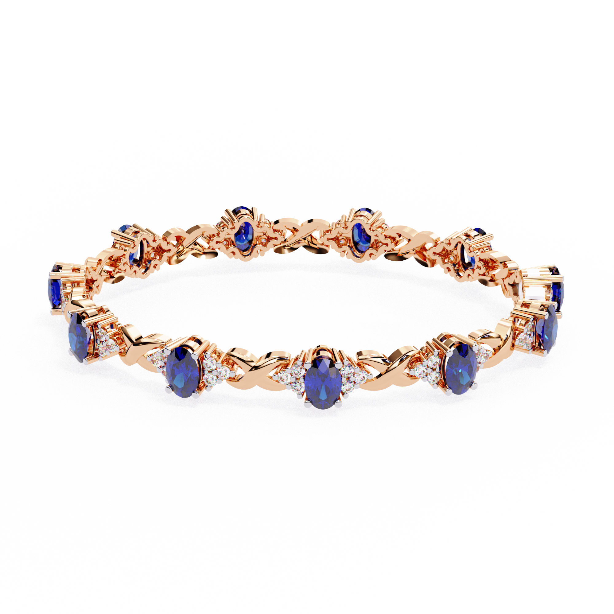 Solitairekart 5.26ct Lab Grown  Diamond Celestial Bloom Bracelet