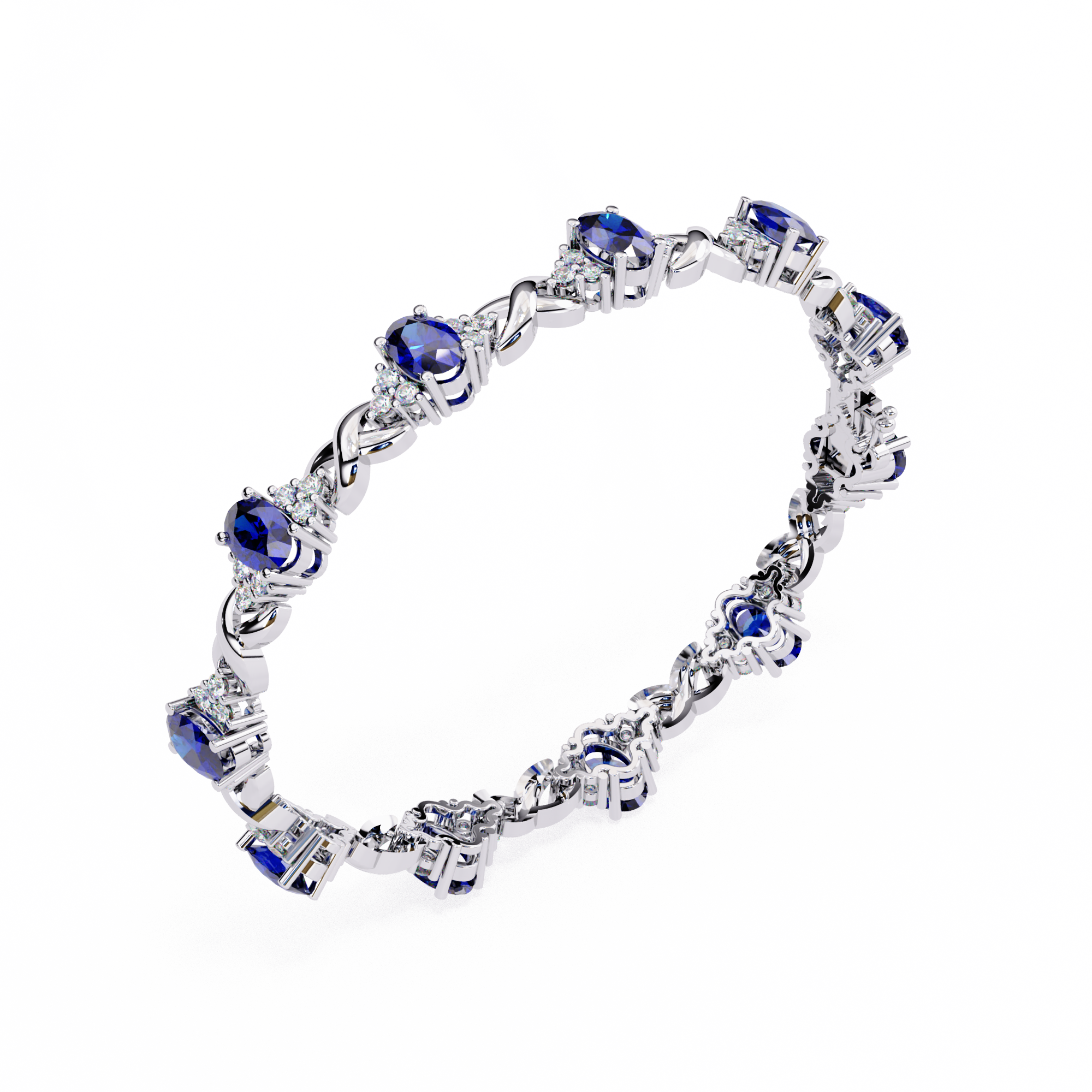 Solitairekart 5.26ct Lab Grown  Diamond Celestial Bloom Bracelet