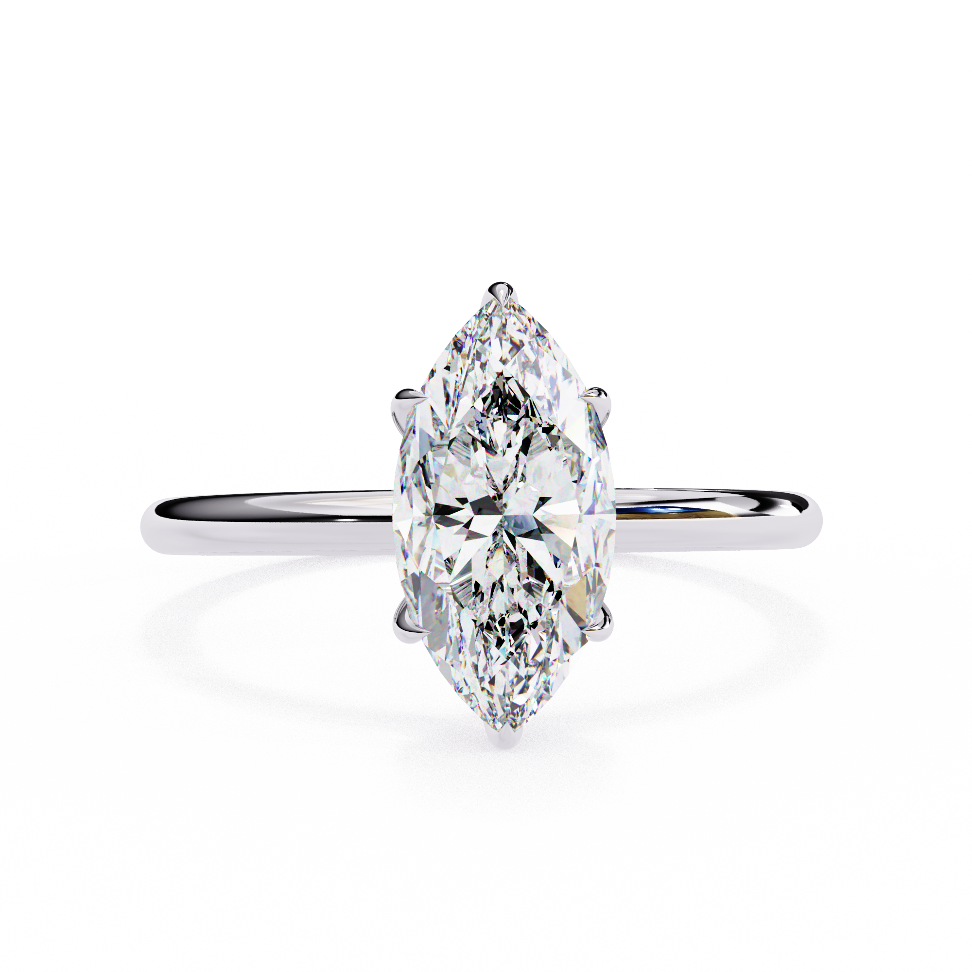 0.82 CT Marquise Cut Lab Diamond Classic Solitaire Engagement Ring
