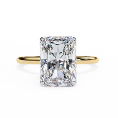 2.53 Carat Radiant & Round Lab Grown Diamond Engagement Ring