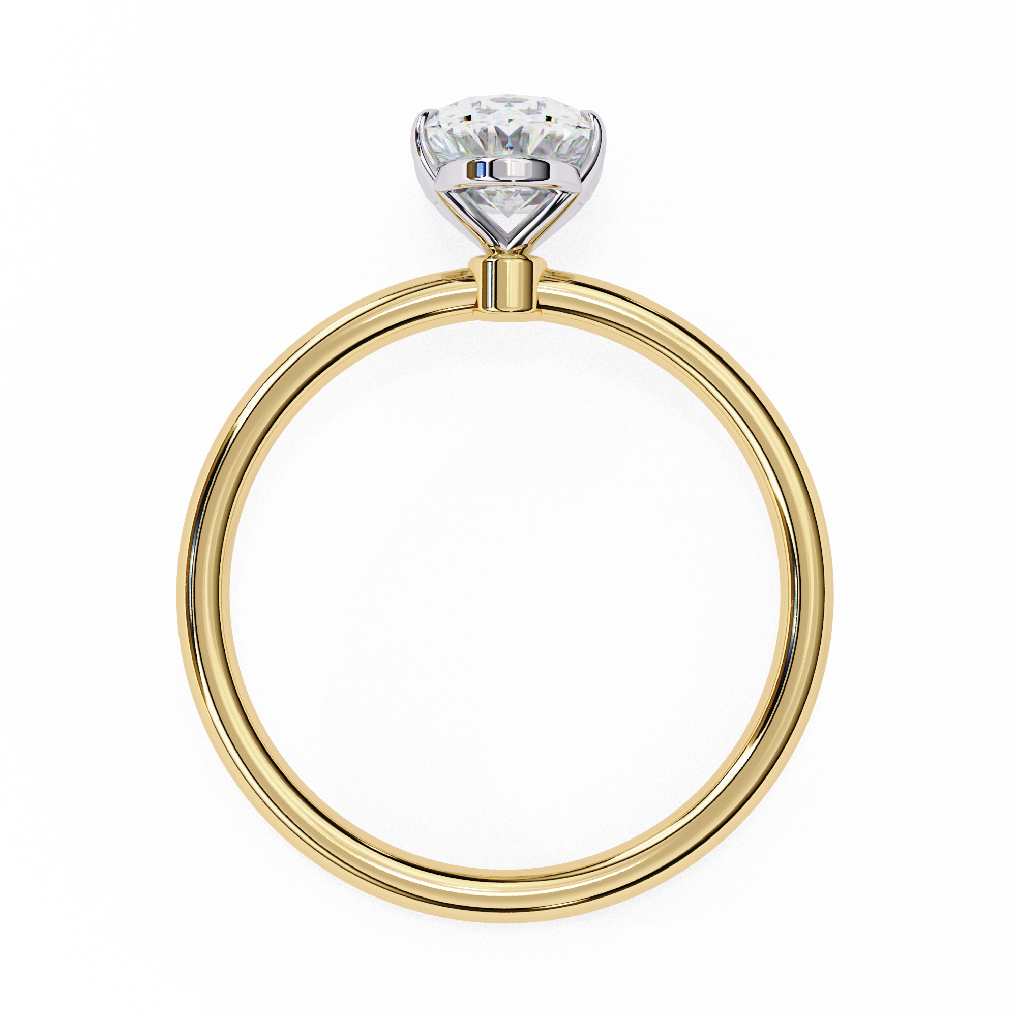 1.20 Carat Oval Cut Lab Grown Diamond Solitaire Engagement Ring