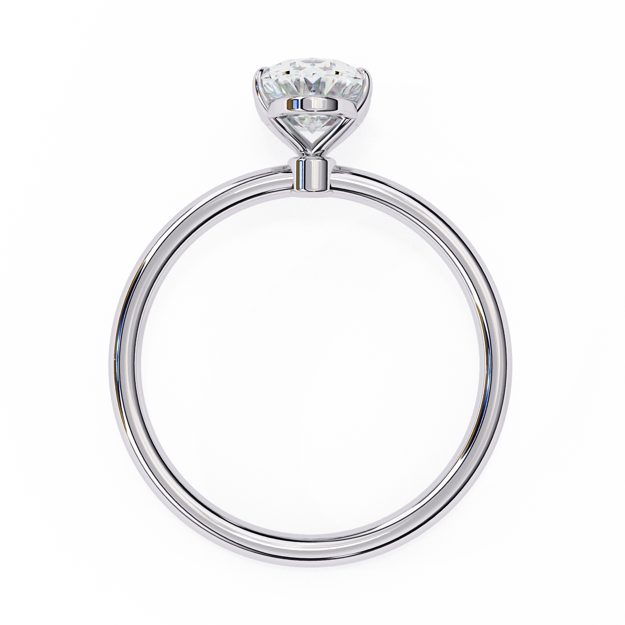 1.20 Carat Oval Cut Lab Grown Diamond Solitaire Engagement Ring