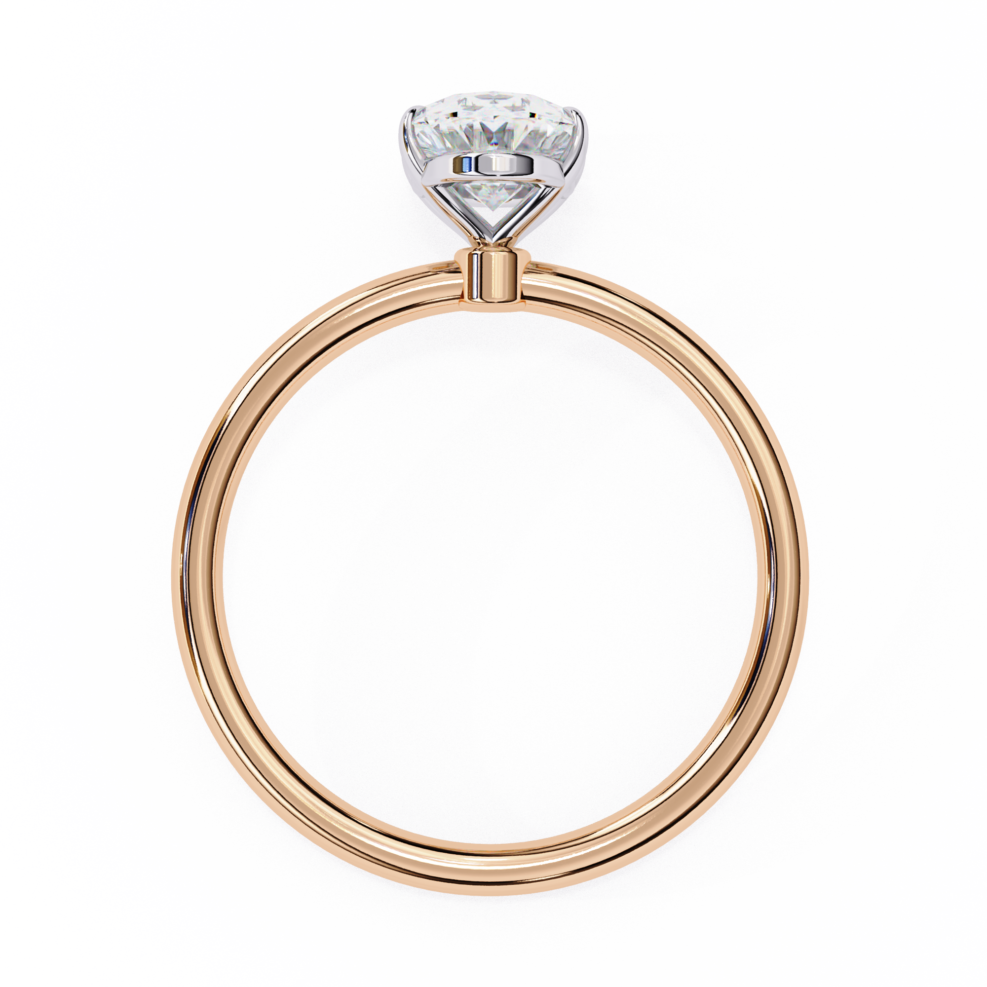 1.20 Carat Oval Cut Lab Grown Diamond Solitaire Engagement Ring