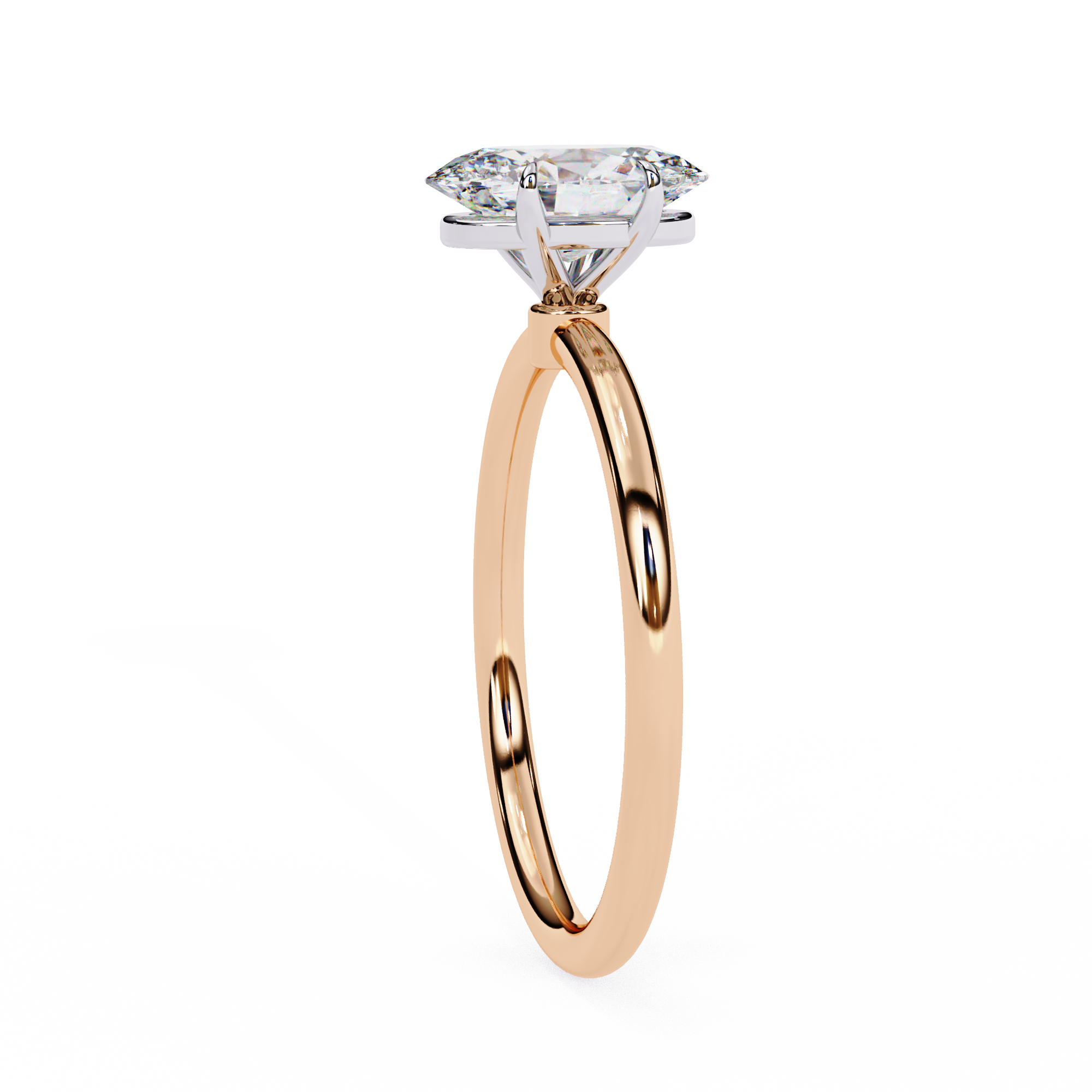 1.20 Carat Oval Cut Lab Grown Diamond Solitaire Engagement Ring