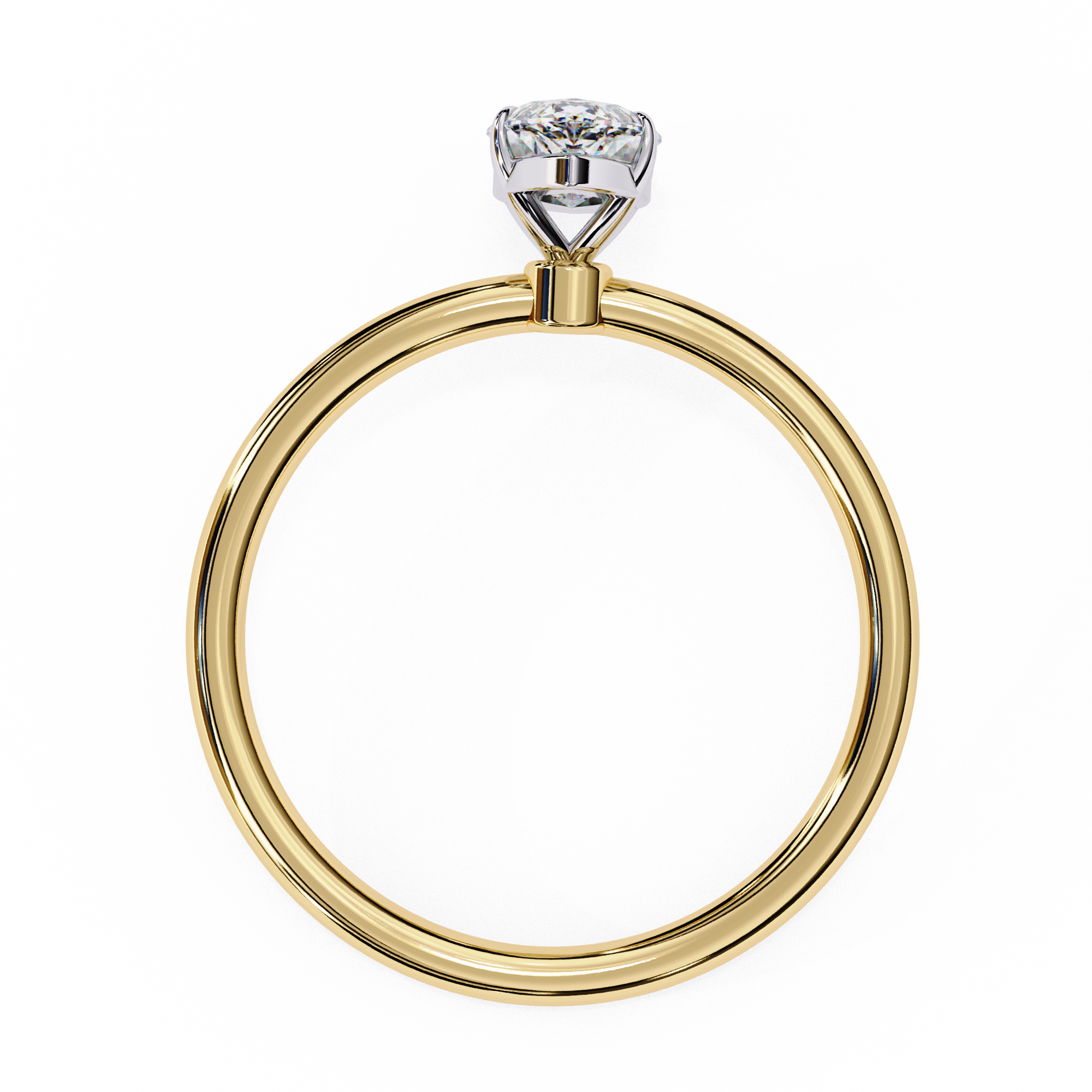 0.82 CT Marquise Cut Lab Diamond Classic Solitaire Engagement Ring