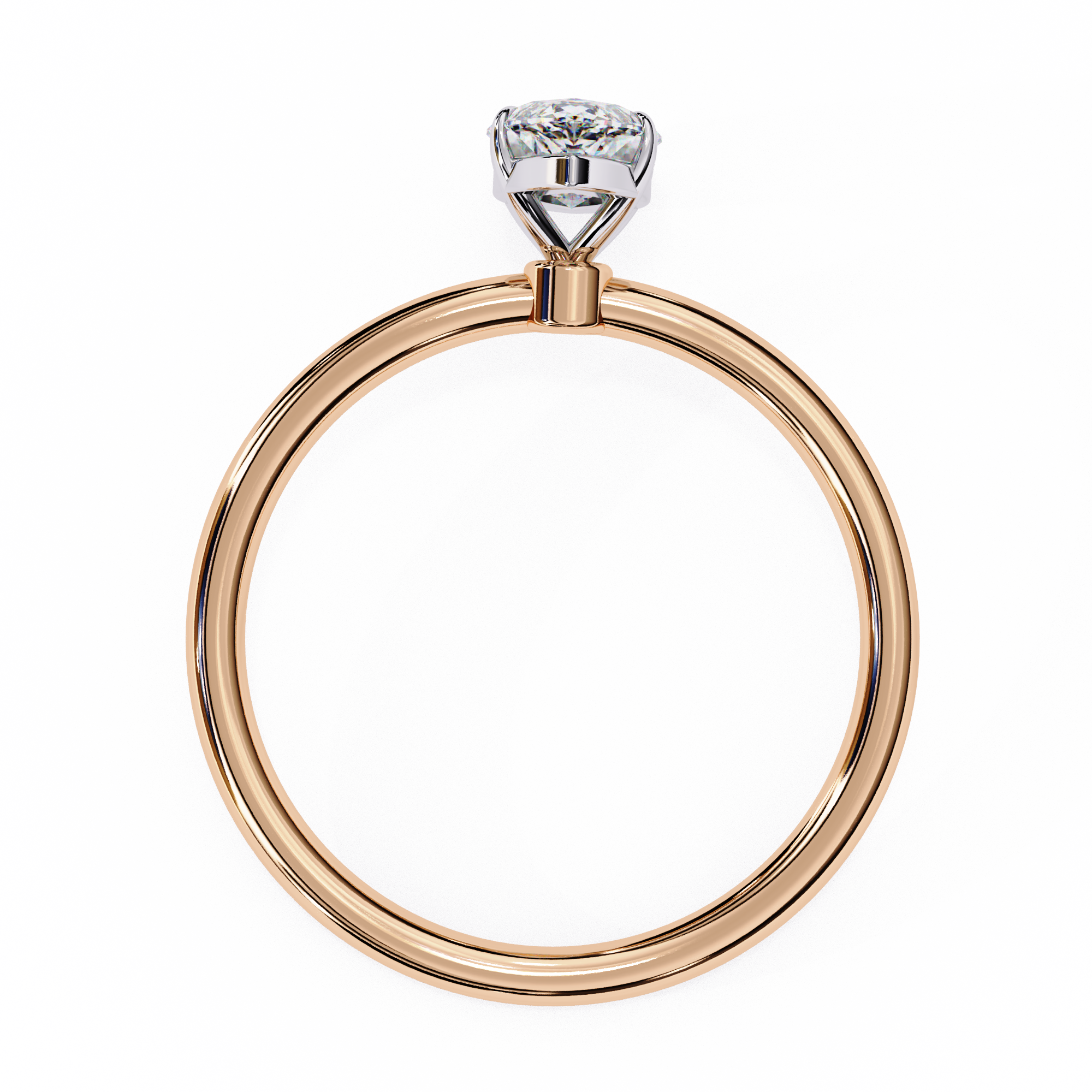 0.82 CT Marquise Cut Lab Diamond Classic Solitaire Engagement Ring