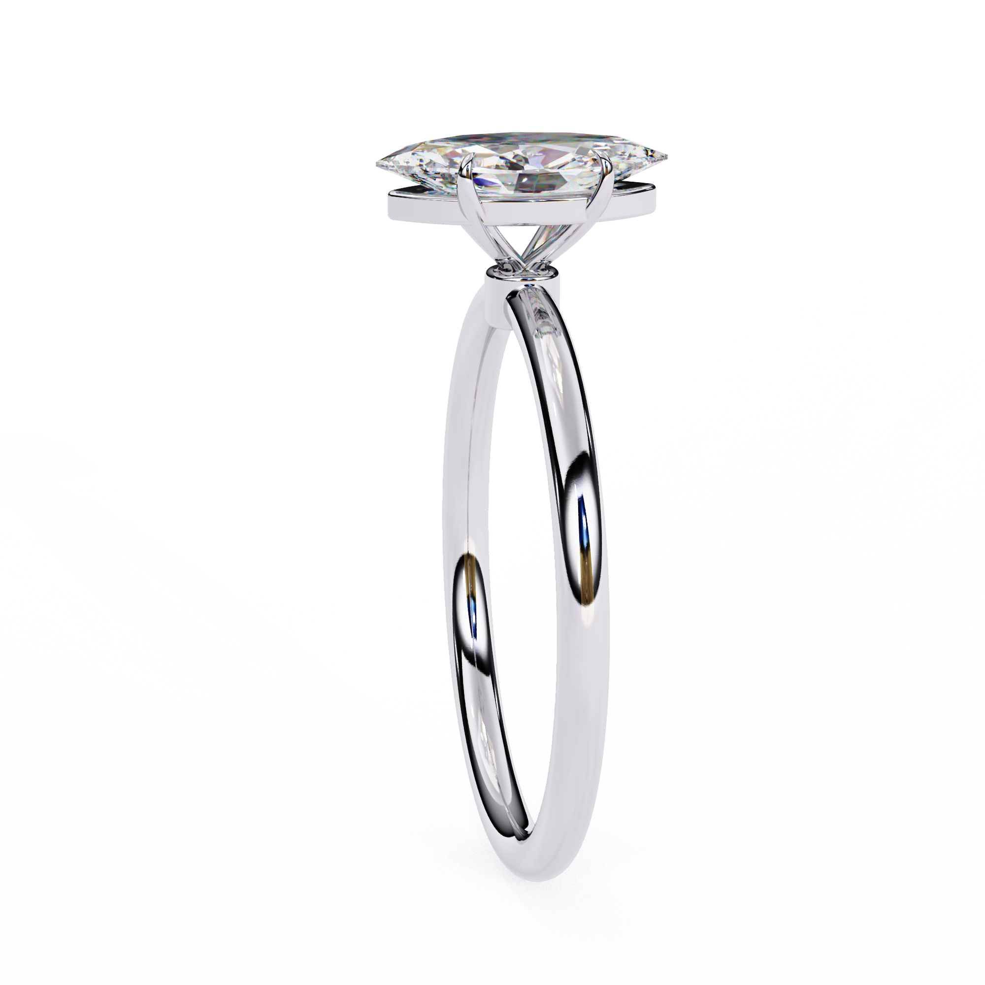 0.82 CT Marquise Cut Lab Diamond Classic Solitaire Engagement Ring