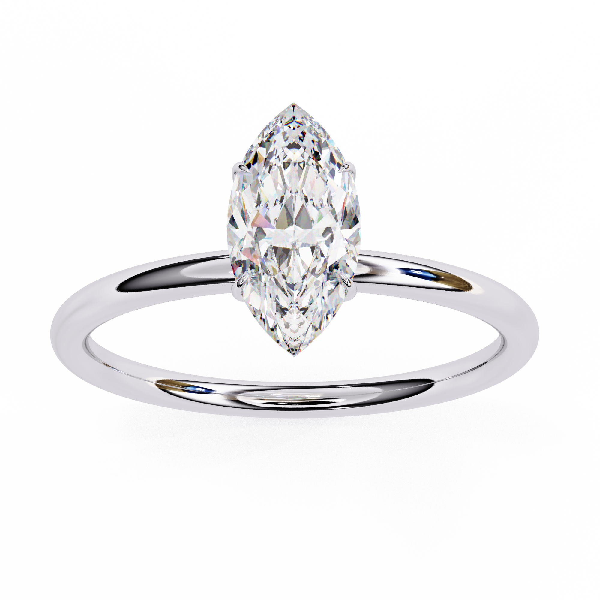 0.82 CT Marquise Cut Lab Diamond Classic Solitaire Engagement Ring