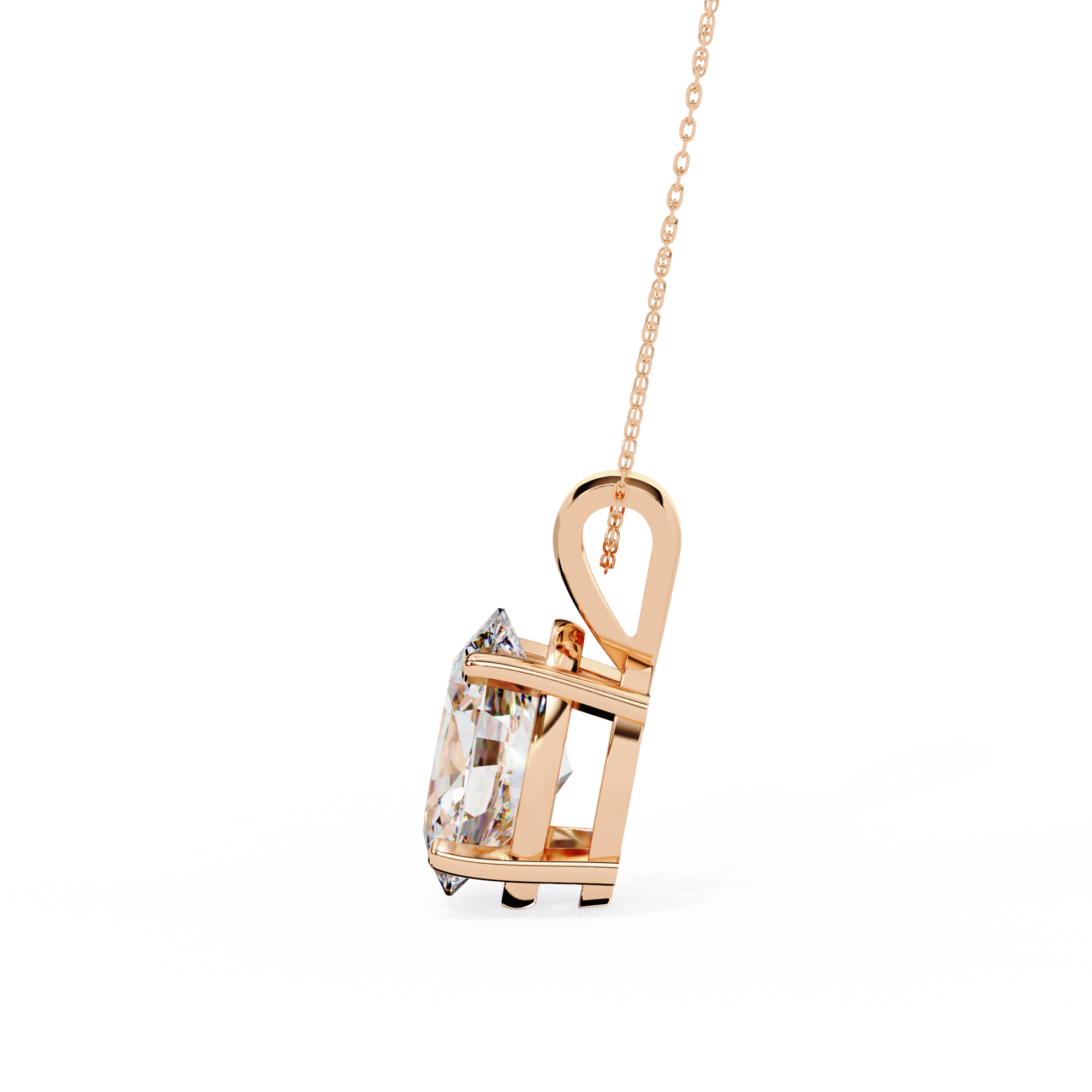 2.48 Carat Oval Shape Lab-Grown Diamond Pendant Necklace – E Color VS1 Clarity