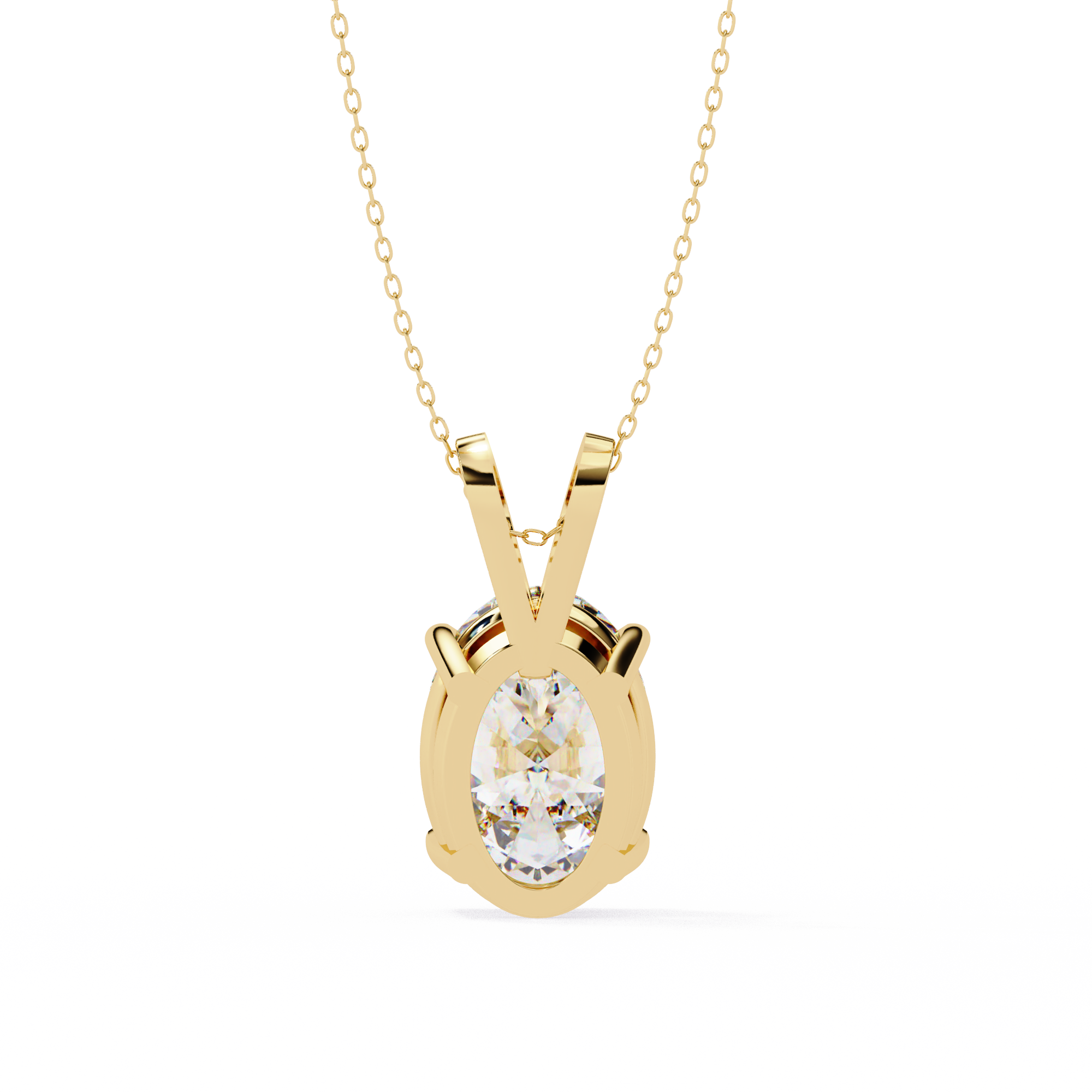 2.48 Carat Oval Shape Lab-Grown Diamond Pendant Necklace – E Color VS1 Clarity