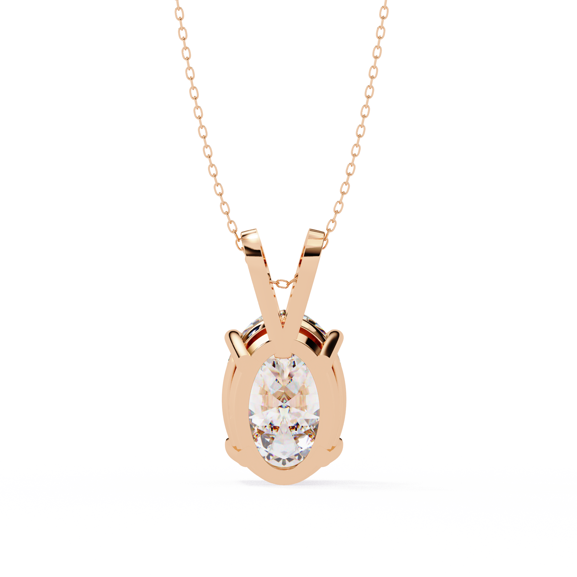 2.48 Carat Oval Shape Lab-Grown Diamond Pendant Necklace – E Color VS1 Clarity