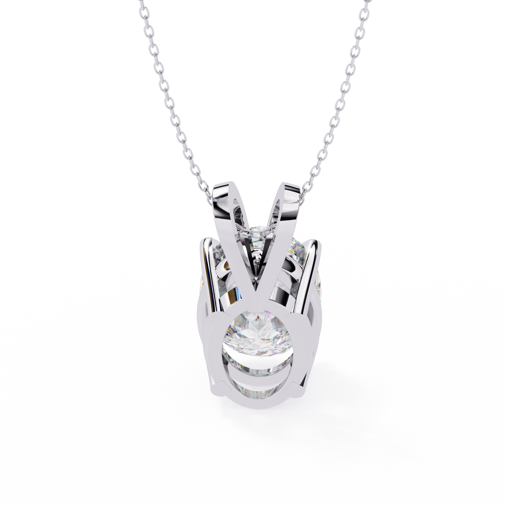 2.48 Carat Oval Shape Lab-Grown Diamond Pendant Necklace – E Color VS1 Clarity