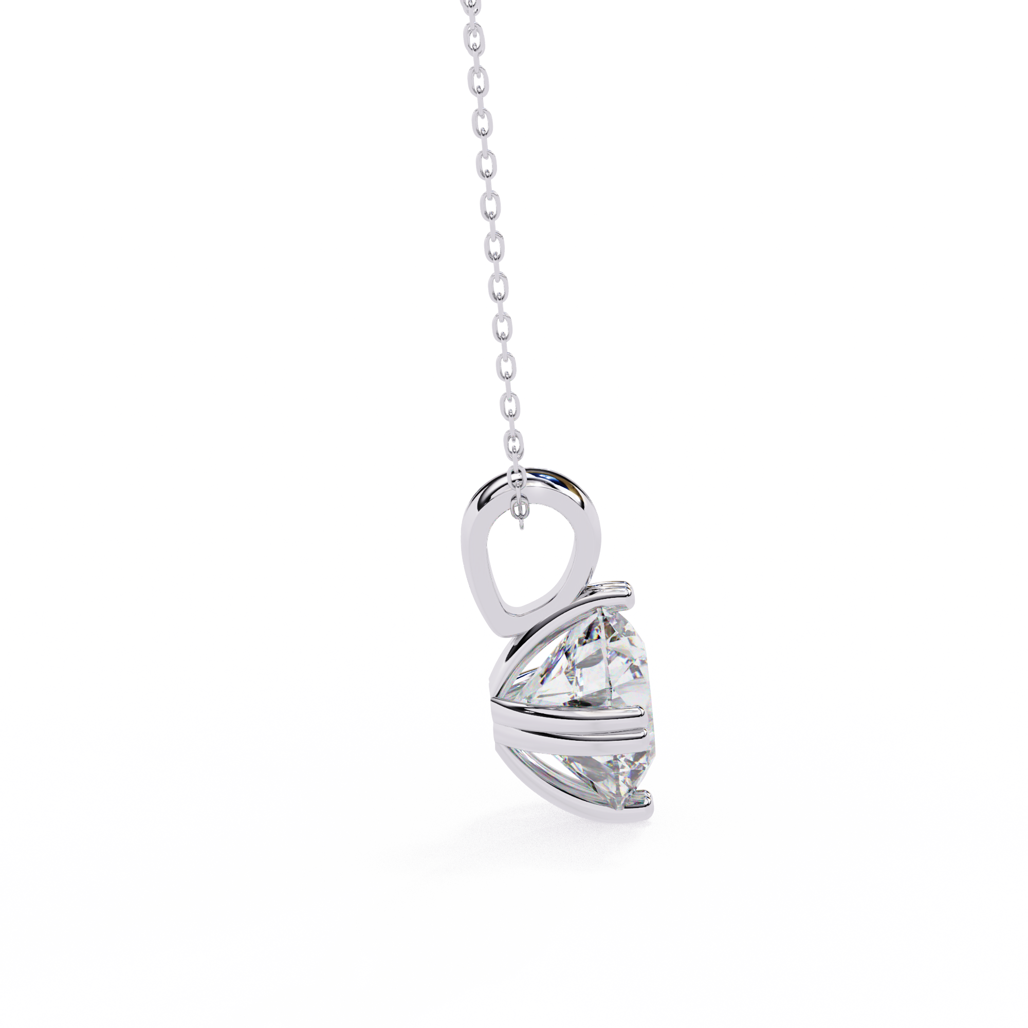 1.98 Carat Round Shape Lab Diamond Pendant Necklace – E Color VVS2 Clarity