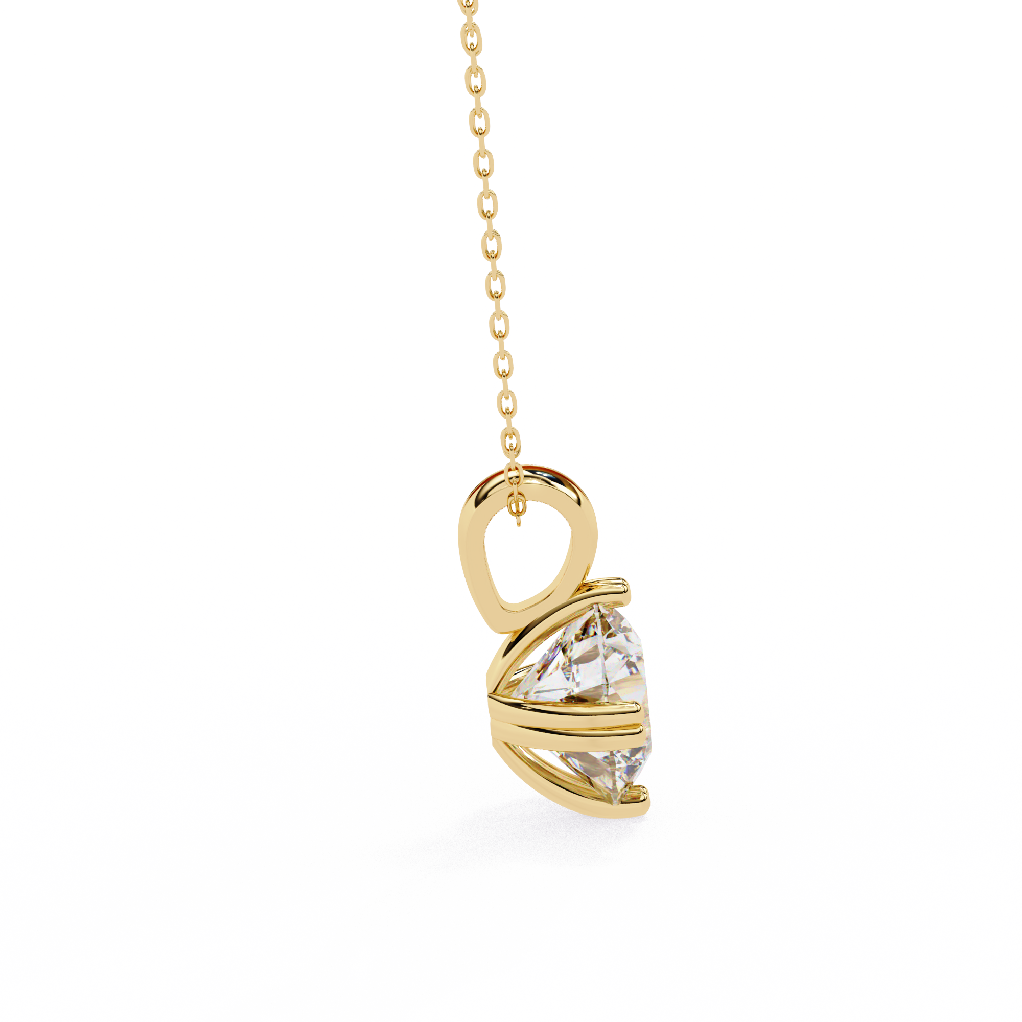1.98 Carat Round Shape Lab Diamond Pendant Necklace – E Color VVS2 Clarity