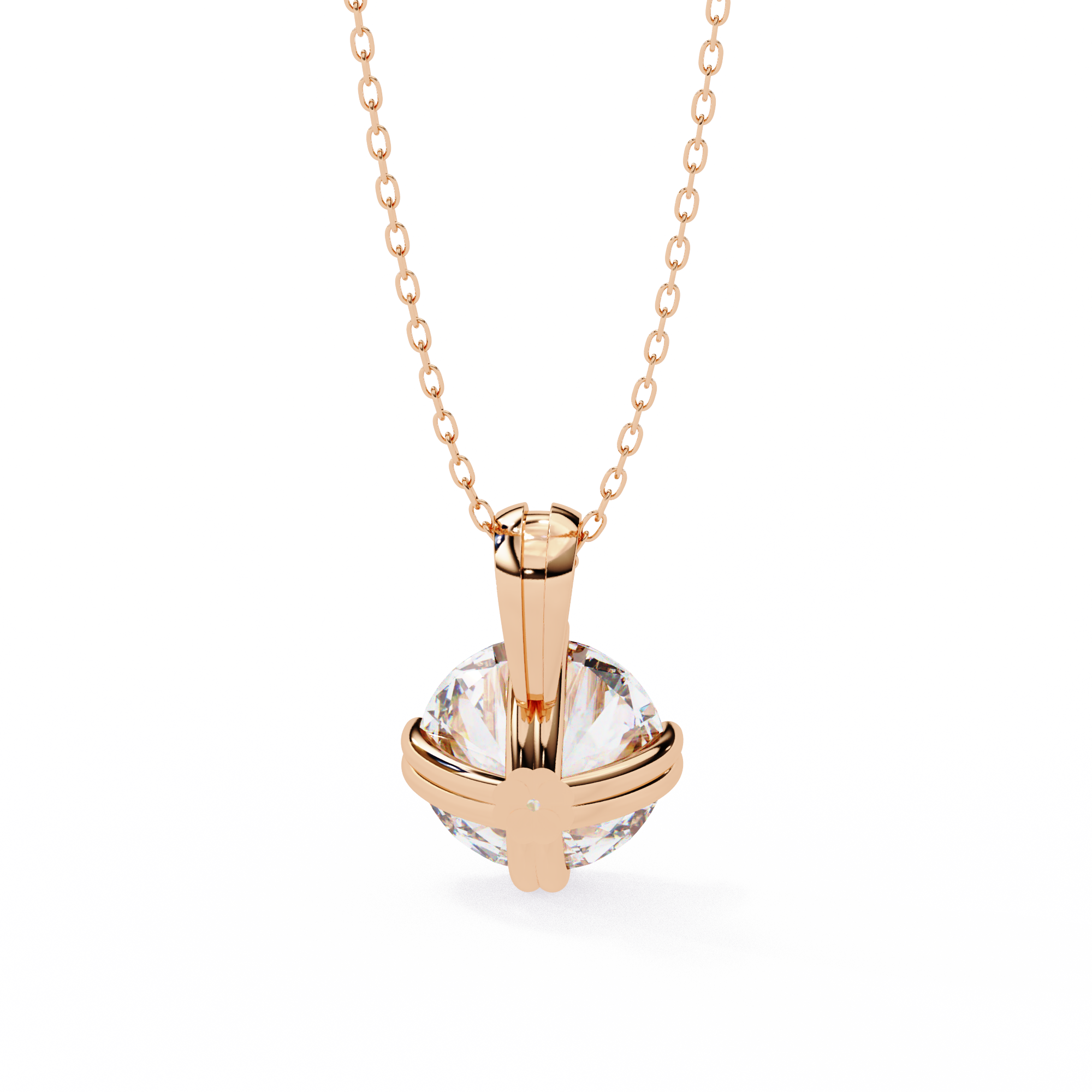 1.98 Carat Round Shape Lab Diamond Pendant Necklace – E Color VVS2 Clarity