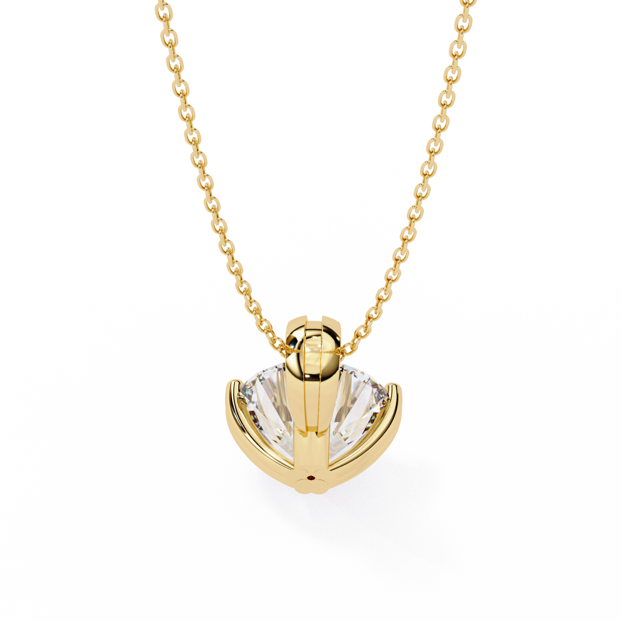 1.98 Carat Round Shape Lab Diamond Pendant Necklace – E Color VVS2 Clarity
