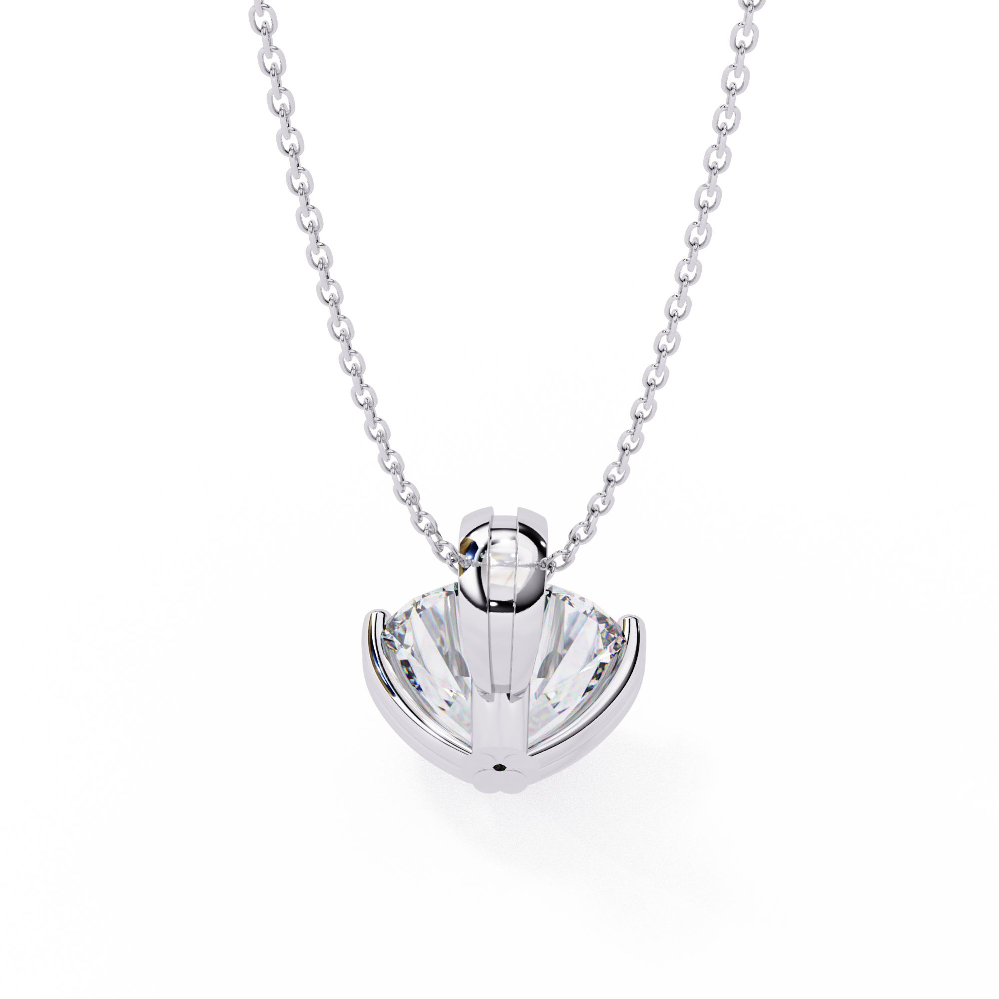 1.98 Carat Round Shape Lab Diamond Pendant Necklace – E Color VVS2 Clarity