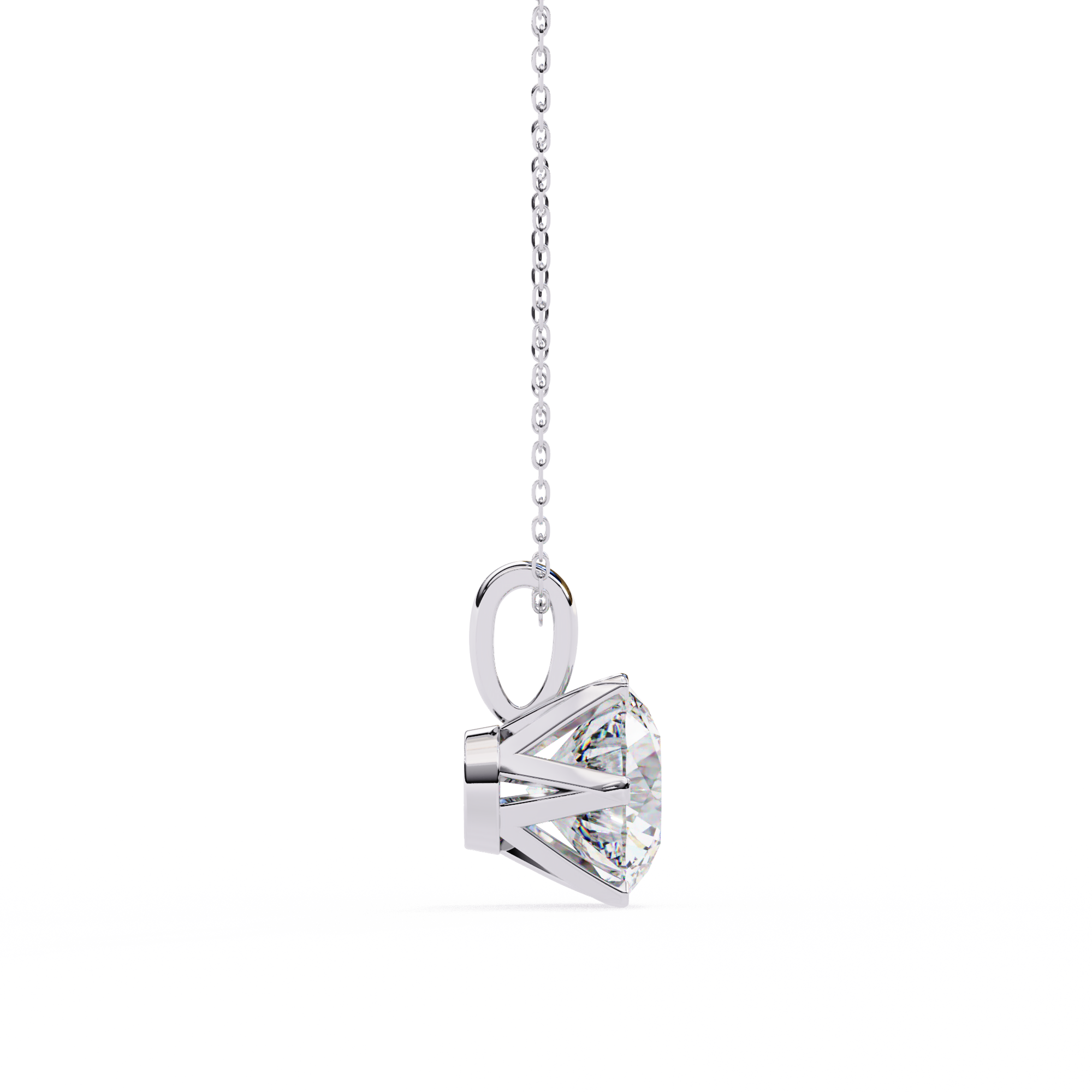 2.20 Carat Round Shape Lab Diamond Pendant Necklace – F Color VS1 Clarity